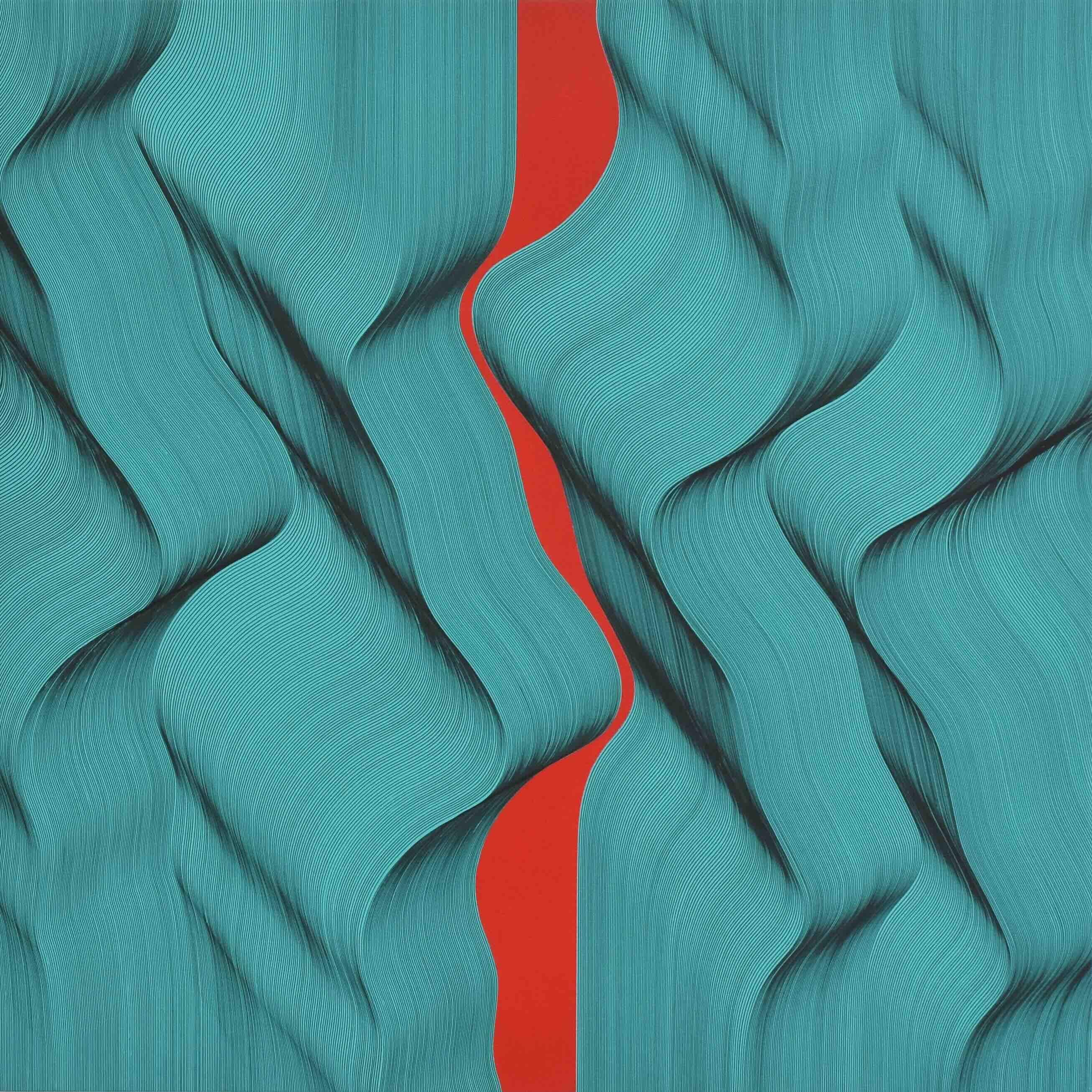 Waves 2025 - quadro astratto geometrico - Abstract Painting Marrone di Roberto Lucchetta