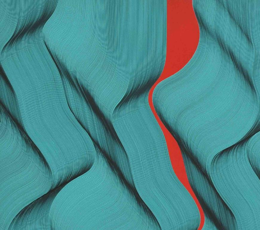 Waves 2025 - quadro astratto geometrico in vendita 1