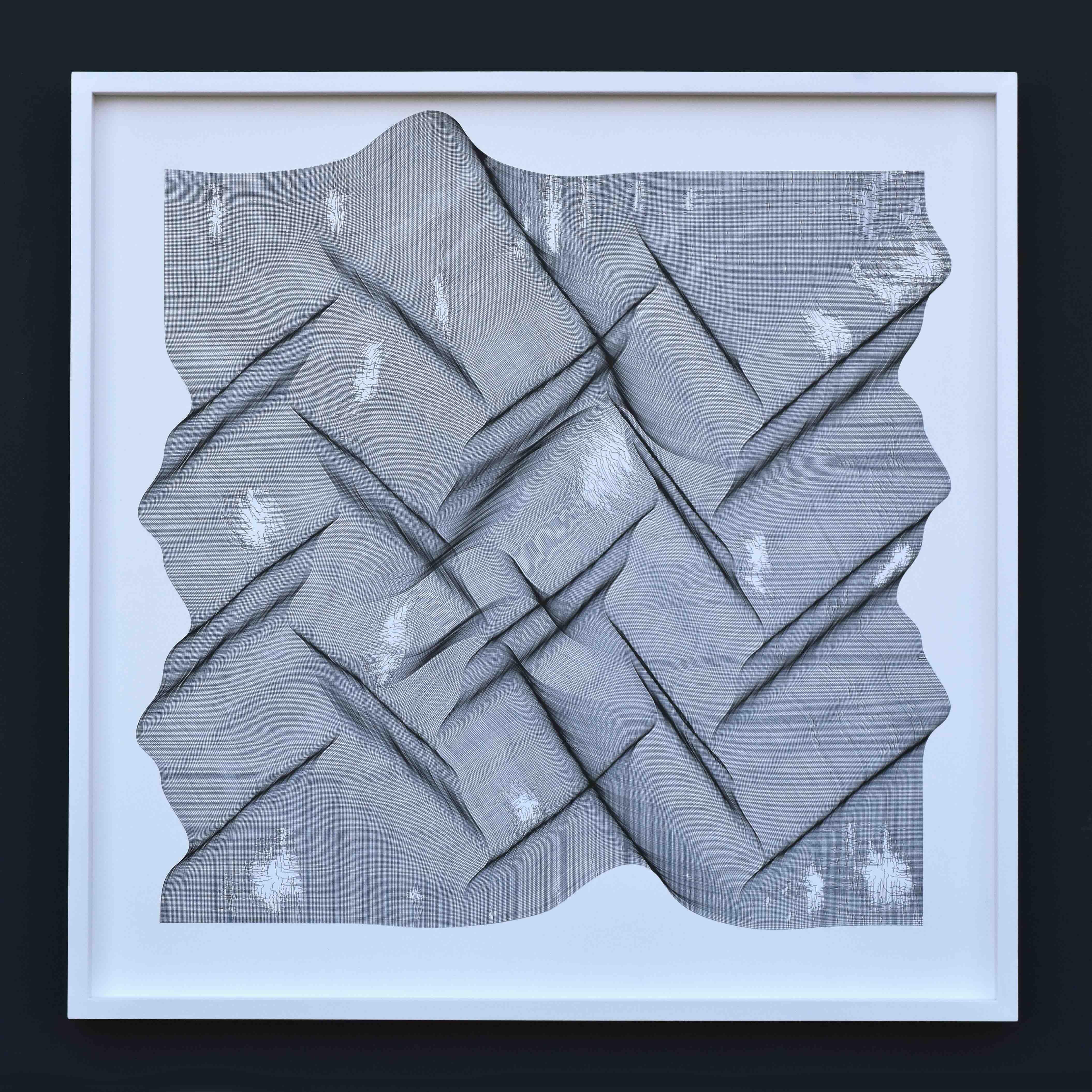 Struttura bianca e nera 2025 - Pittura astratta geometrica