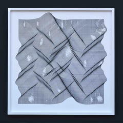 Structure noire blanche 2025 - Peinture abstraite géométrique