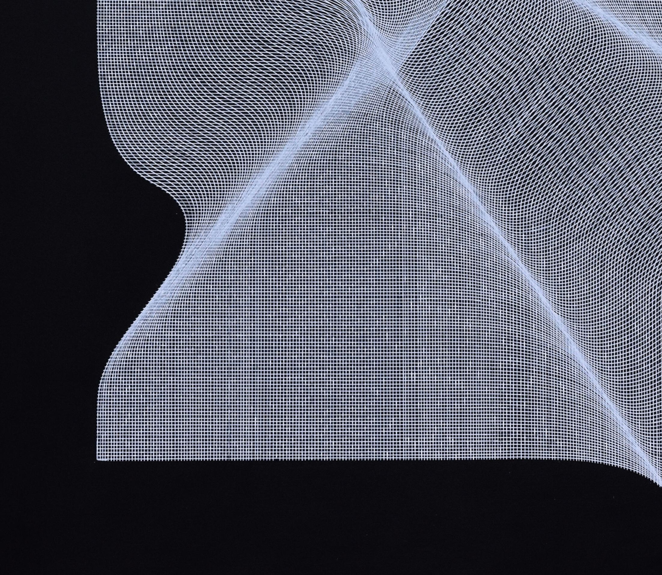 Weißer weißer Stoff 2019 - abstraktes Gemälde (Geometrische Abstraktion), Painting, von Roberto Lucchetta