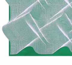 Tejido blanco - pintura abstracta geométrica