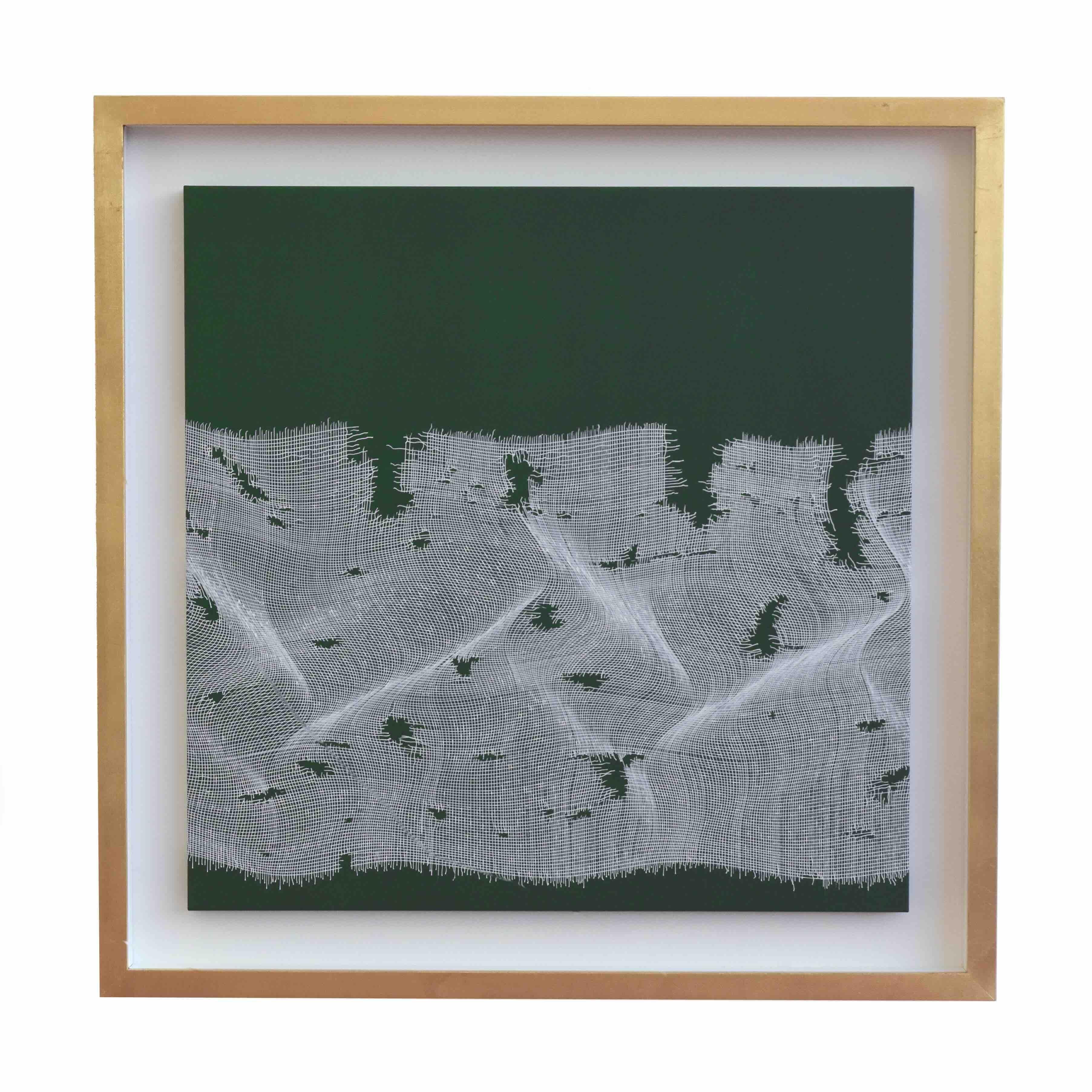 White Gauze 2024 - pittura astratta geometrica in vendita 2