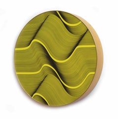 Yellow round 2022 - geometric abstract painting