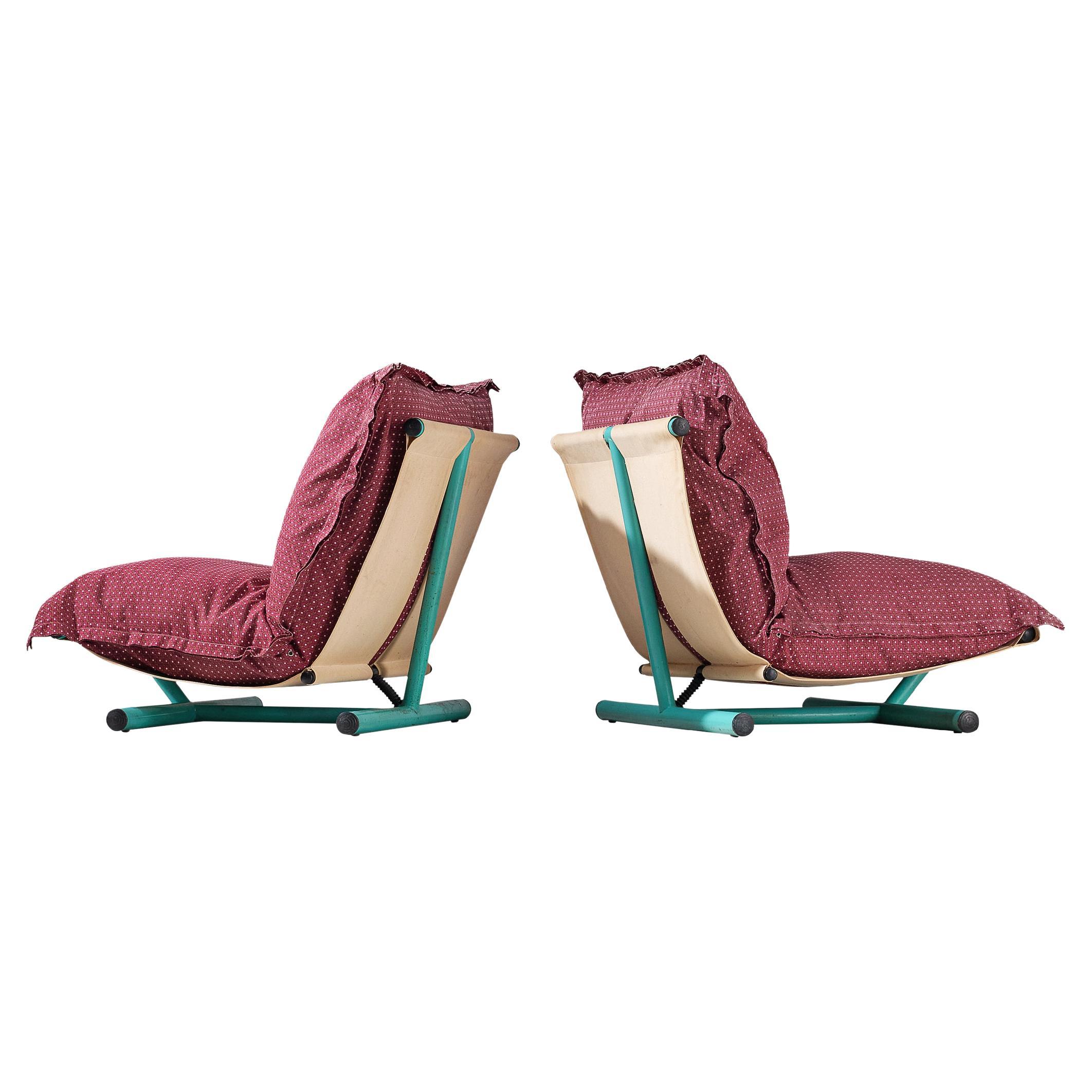 Roberto Lucci and Paolo Orlandini for Elam Pair of 'Farfalla' Lounge Chairs