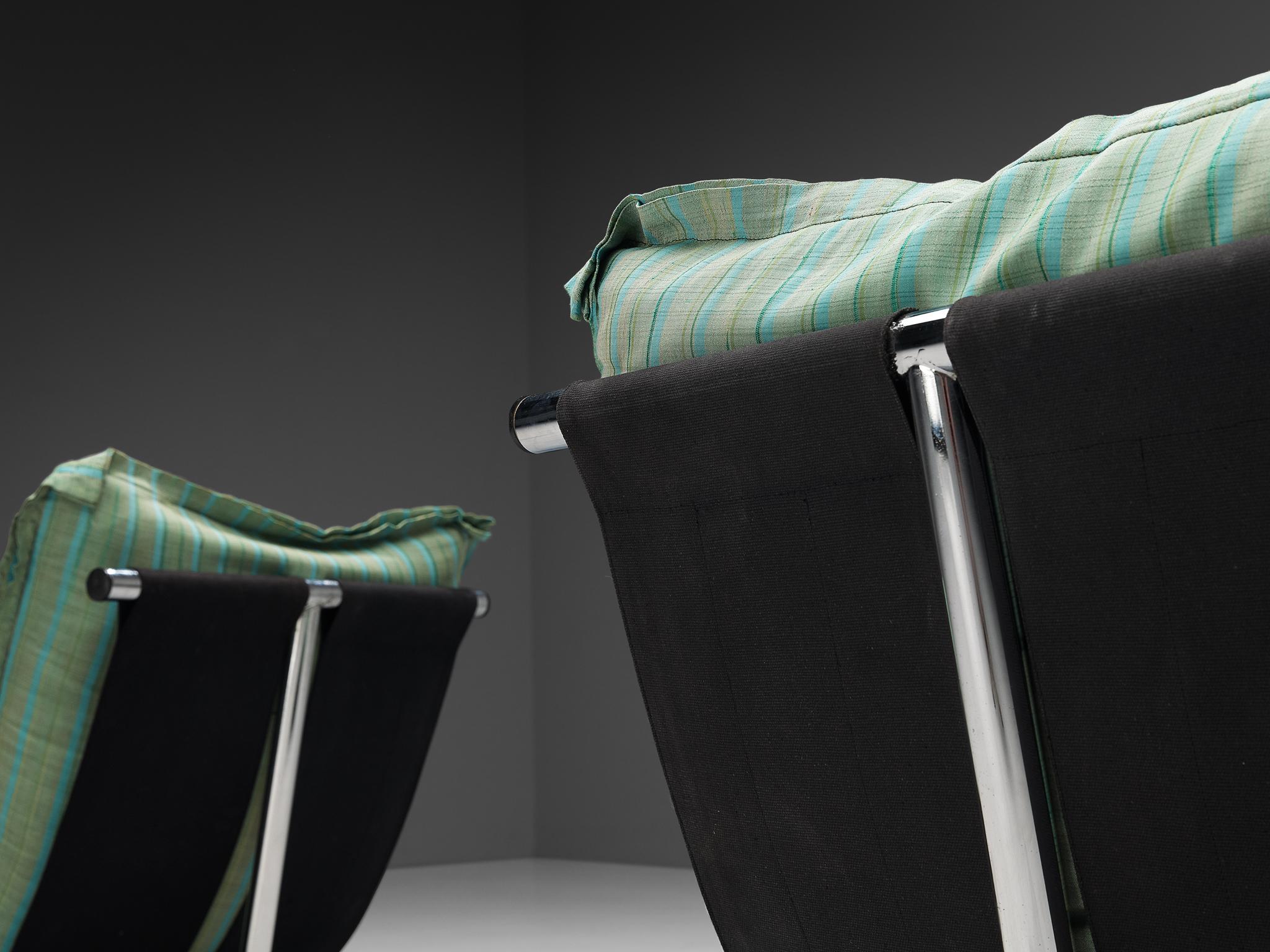 Mid-Century Modern Roberto Lucci and Paolo Orlandini for Elam Pair of 'Le Farfalle' Lounge Chairs