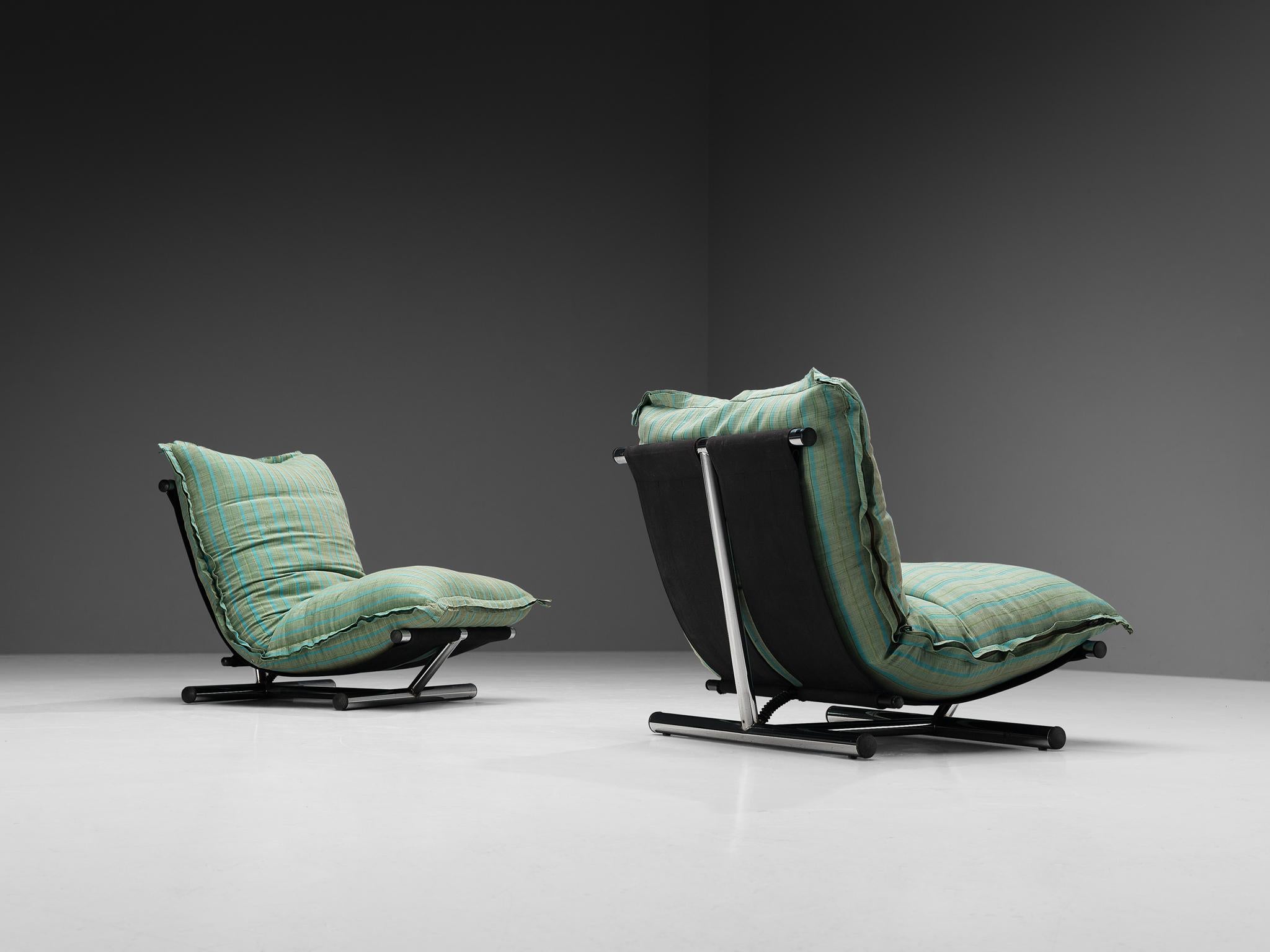 Roberto Lucci and Paolo Orlandini for Elam Pair of 'Le Farfalle' Lounge Chairs 1