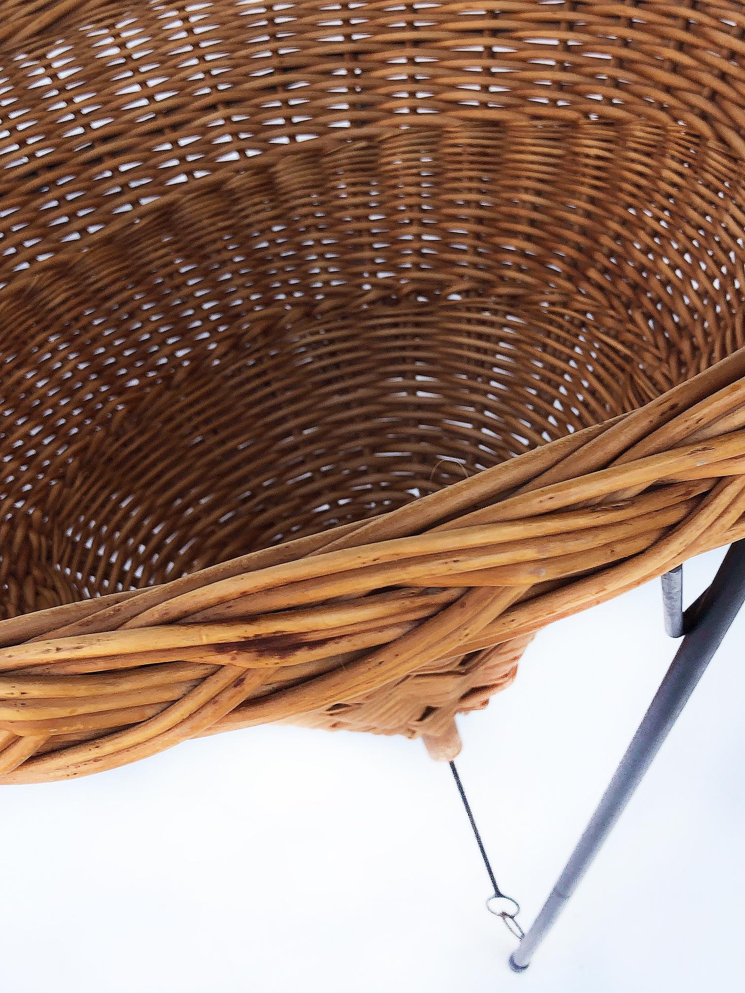 Roberto Mango '50s Sunflower Wicker Cone Basket Chair 1