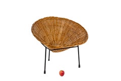 Roberto Mango, Coppia di poltrone "Basket" in vimini, anni '50