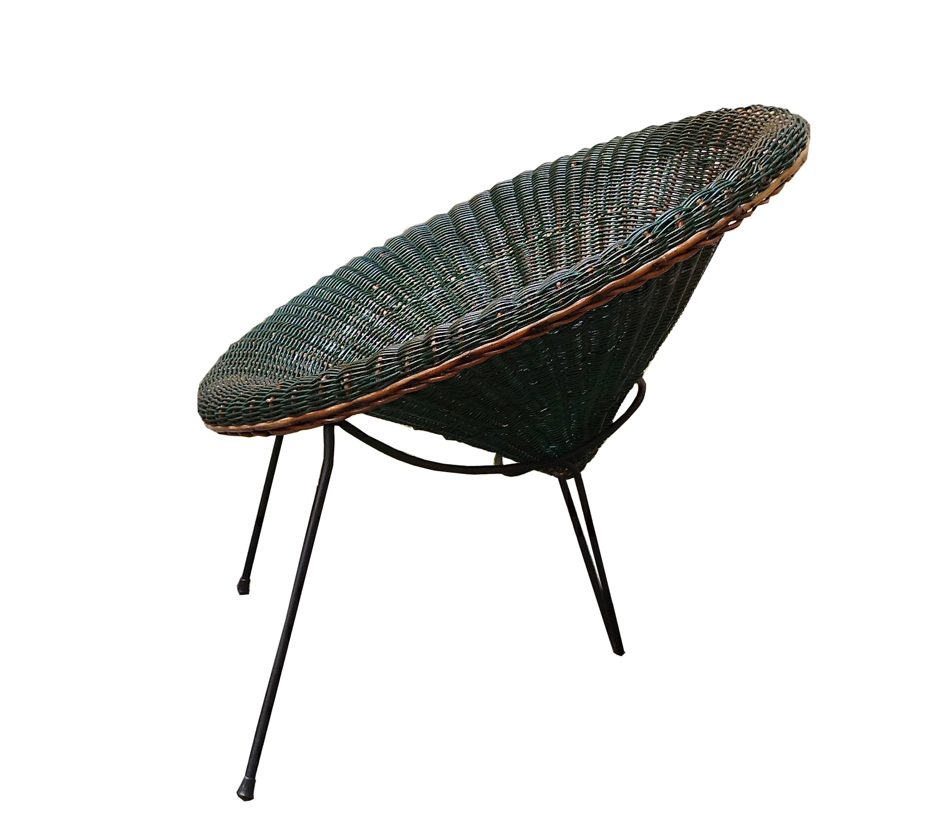 Roberto Mango Set aus zwei Sesseln und Couchtisch aus Rattan, Italien 1960er Jahre im Angebot 3