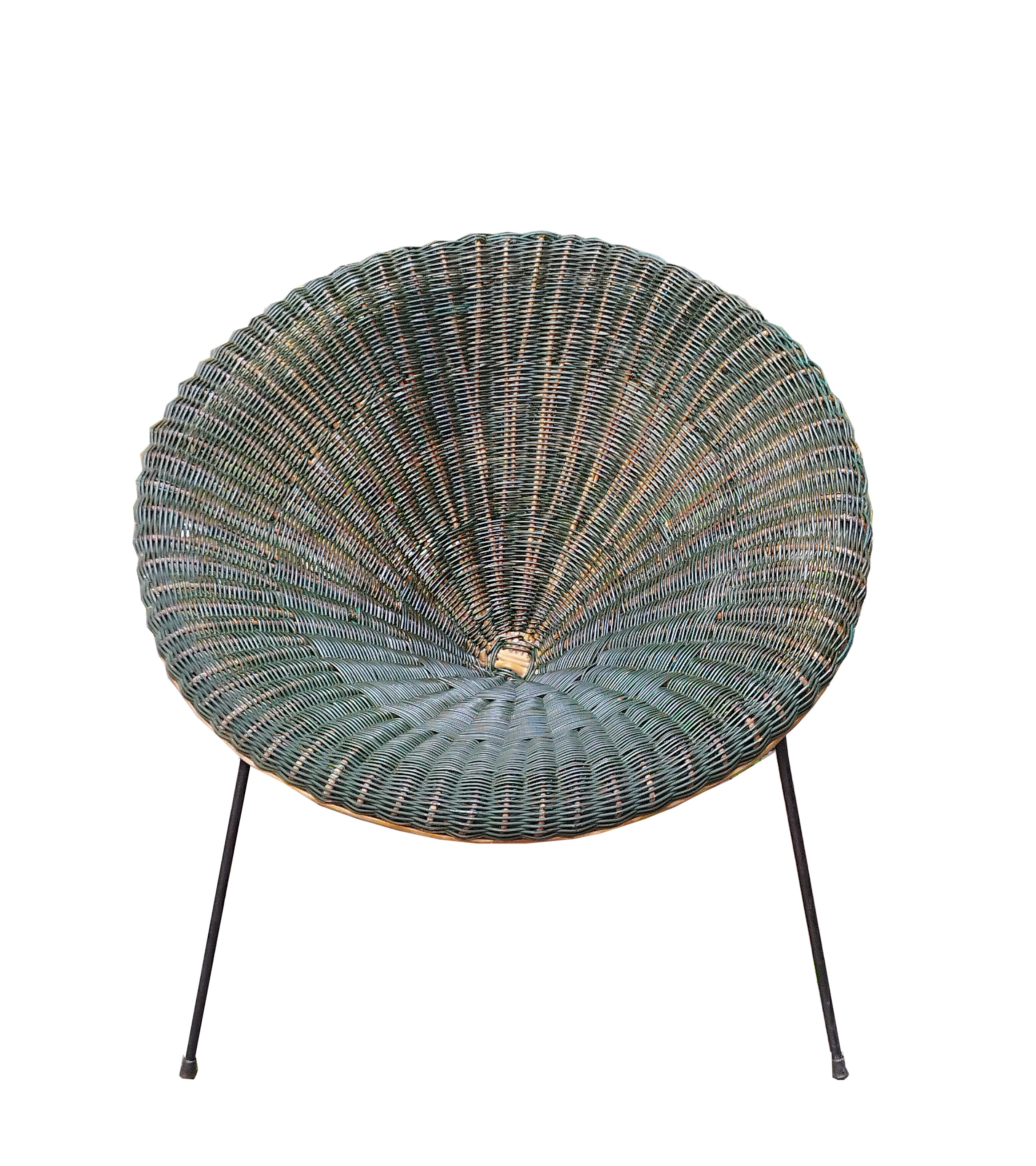 Roberto Mango Set aus zwei Sesseln und Couchtisch aus Rattan, Italien 1960er Jahre im Angebot 1