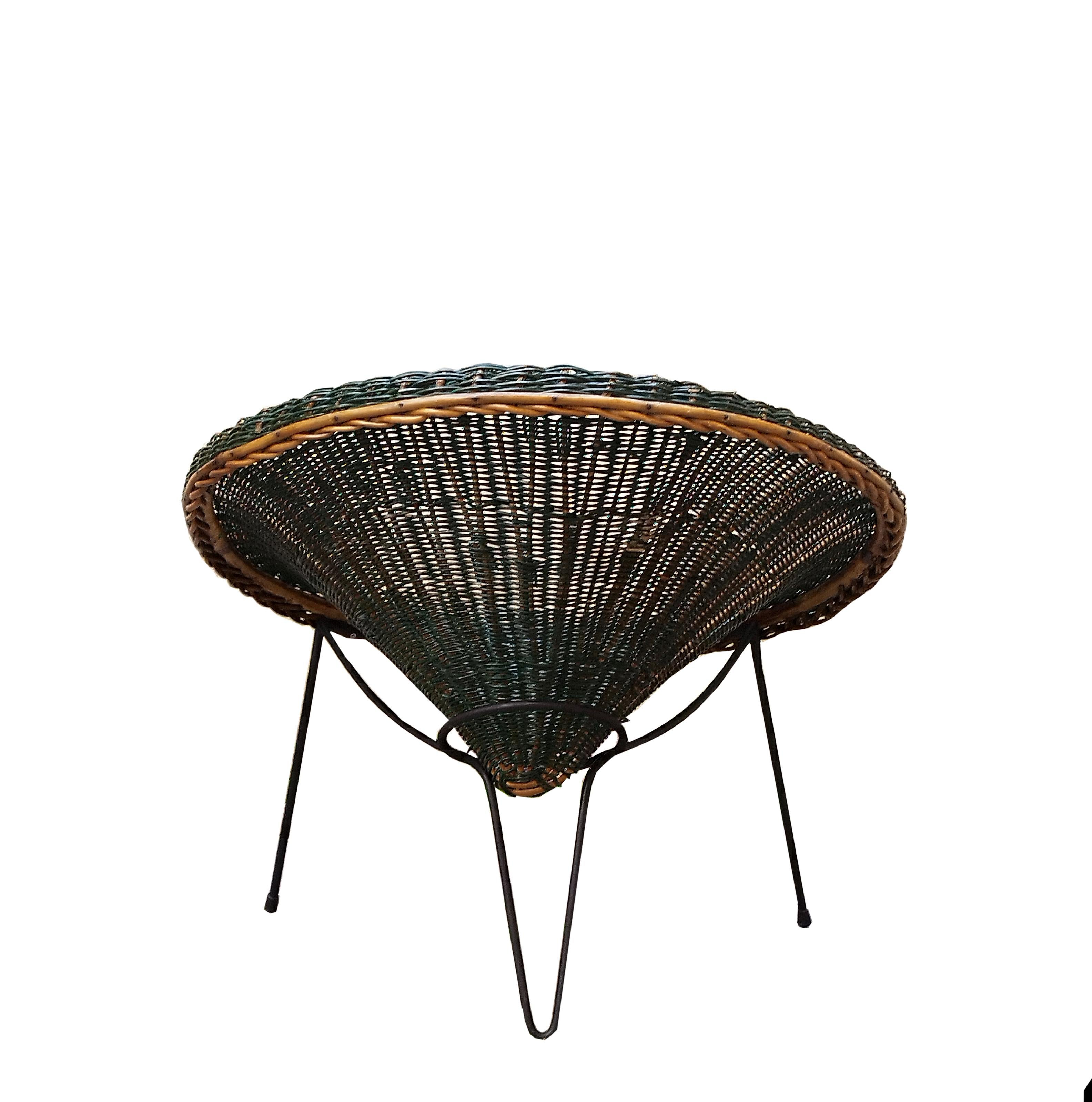 Roberto Mango Set aus zwei Sesseln und Couchtisch aus Rattan, Italien 1960er Jahre im Angebot 2