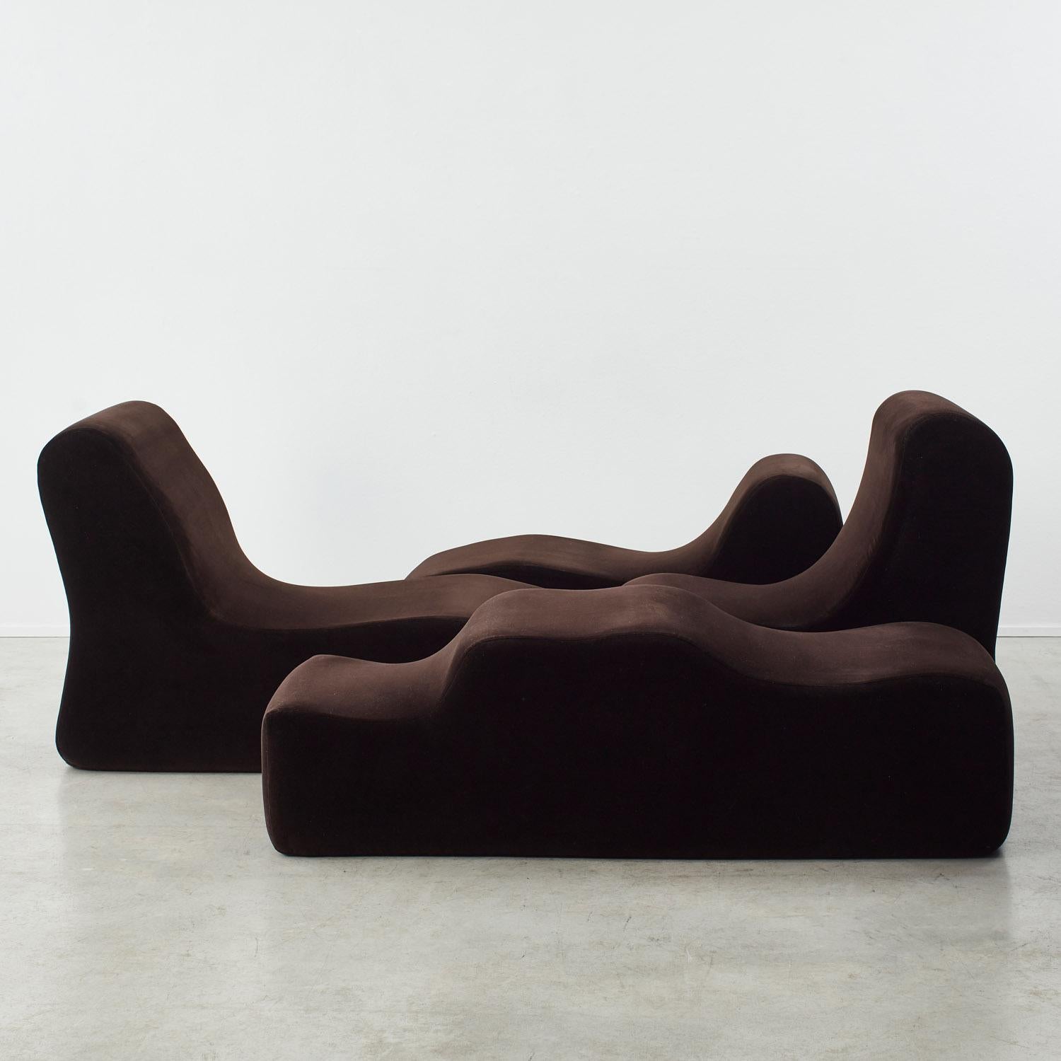 Mohair Roberto Matta 'Malitte' modular sofa set for Simon Ultramobile - Italy, 1965 For Sale