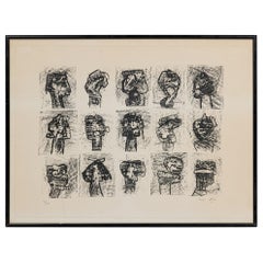 Roberto Matta Mid-Century Chilean 15 Abstract Forms Lithograph