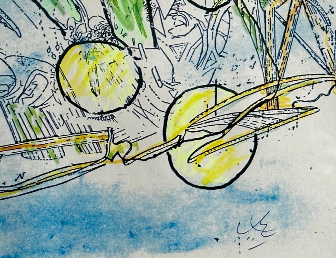 Titre original en techniques mixtes (1) - Surréalisme Mixed Media Art par Roberto Matta