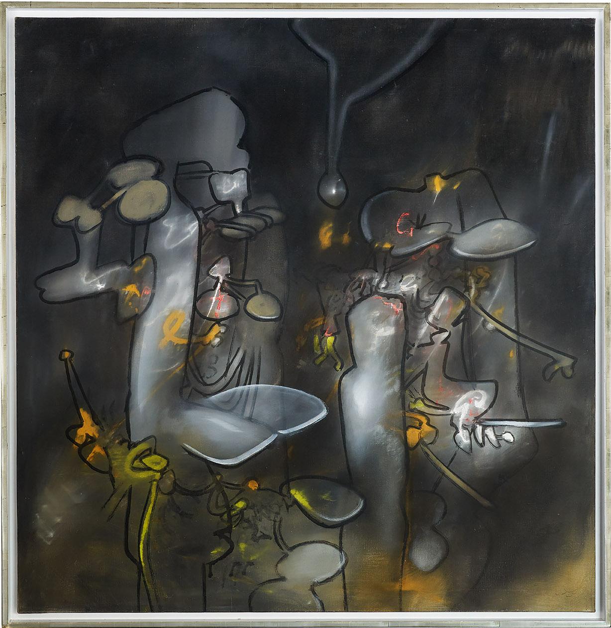 Roberto Matta Abstract Painting - Le centre du cicle 