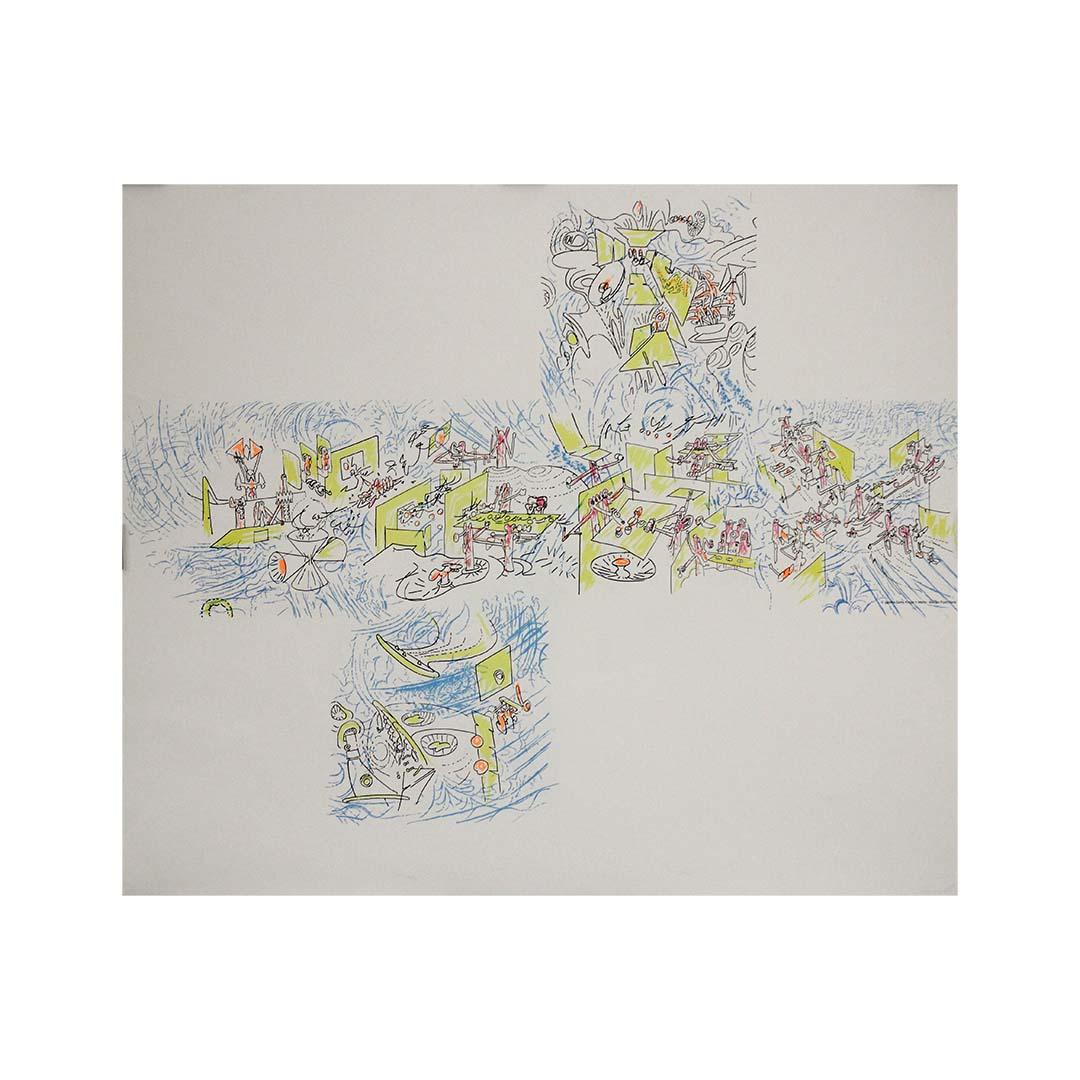 1980 exhibition poster by Roberto Matta for the Galerie Samy Kinge For Sale 2