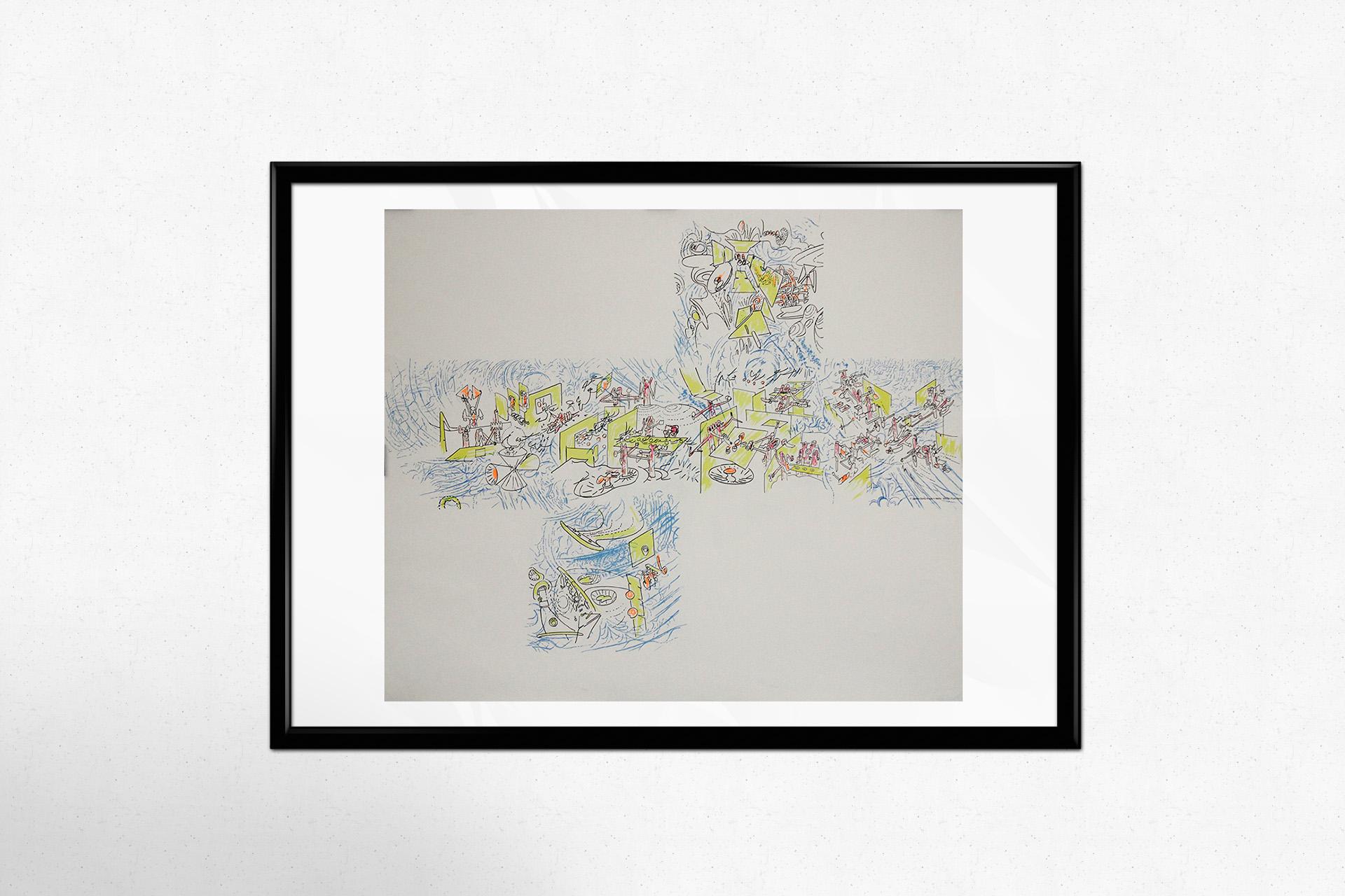 1980 exhibition poster by Roberto Matta for the Galerie Samy Kinge For Sale 4