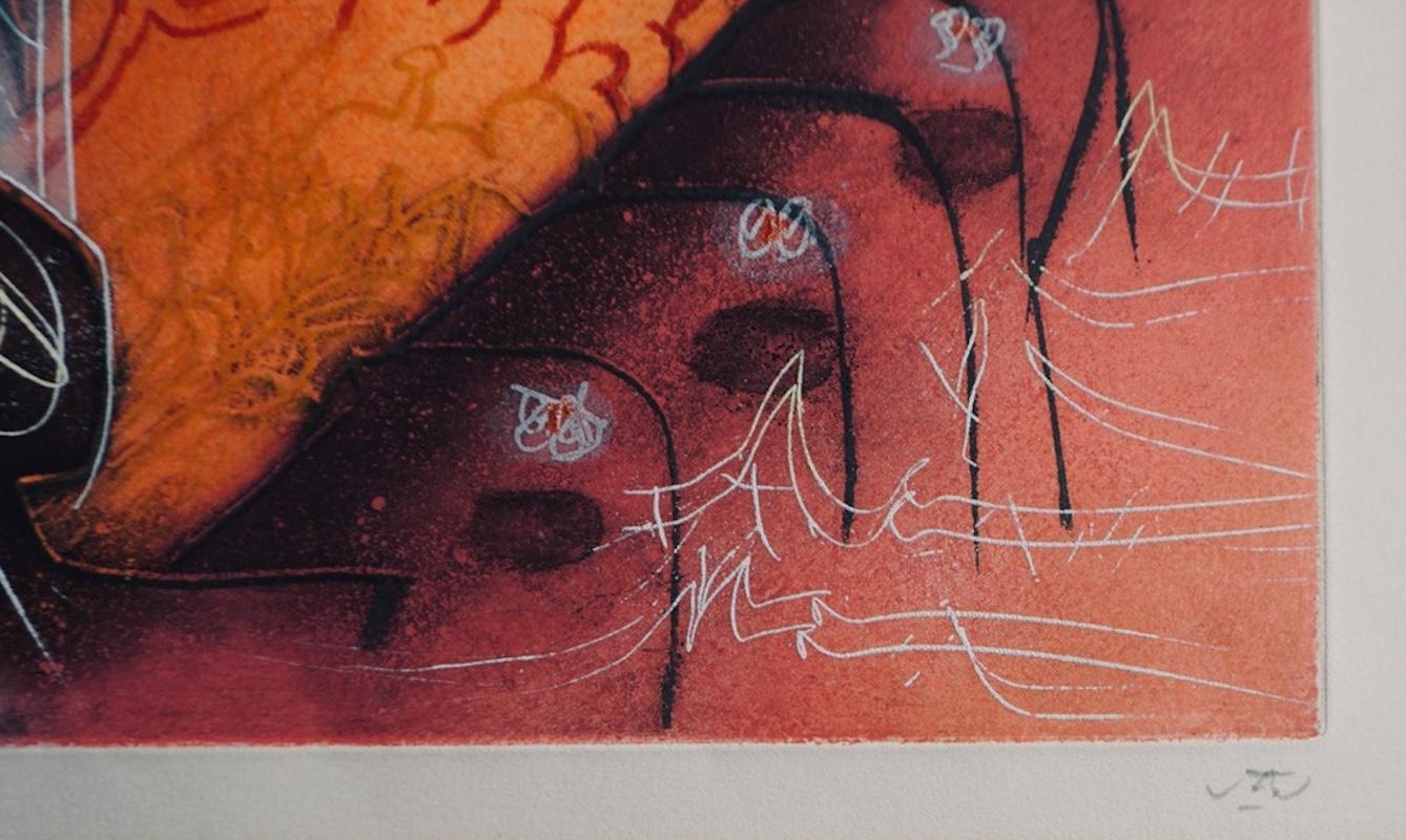 Attire le gai venin (Une Saison en Enfer)Temporada en el Infierno - Abstract Print Negro de Roberto Matta