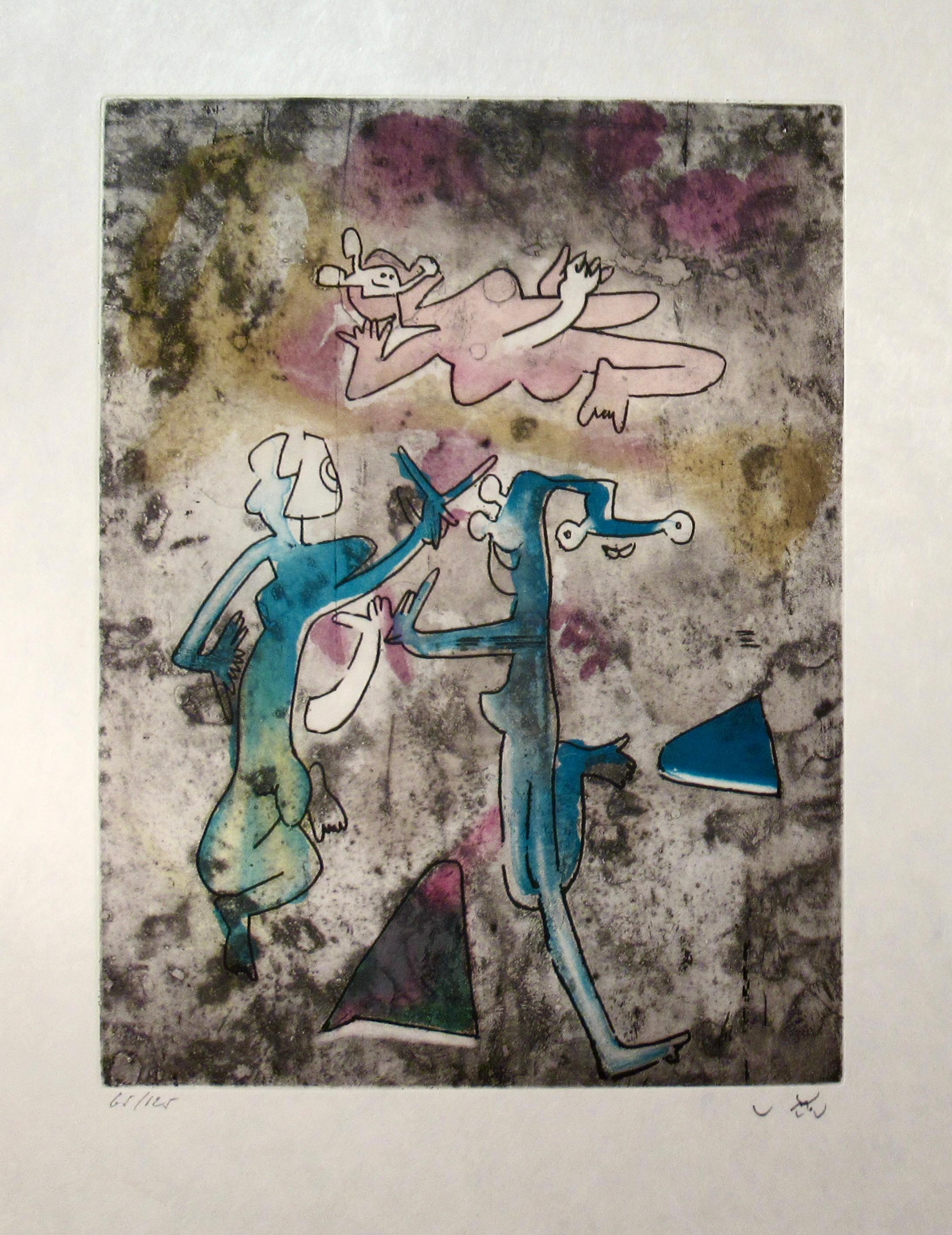 „Centre Noeuds“ Pflanzgefäß #8 – Print von Roberto Matta