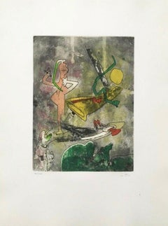 Centre Noeuds (Plate #3) 1974 Limited Edition Etching & Aquatint, Roberto Matta