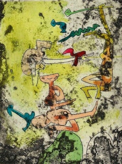 Centre Noeuds (Plate #9), 1974 Limited Edition Etching & Aquatint, Roberto Matta