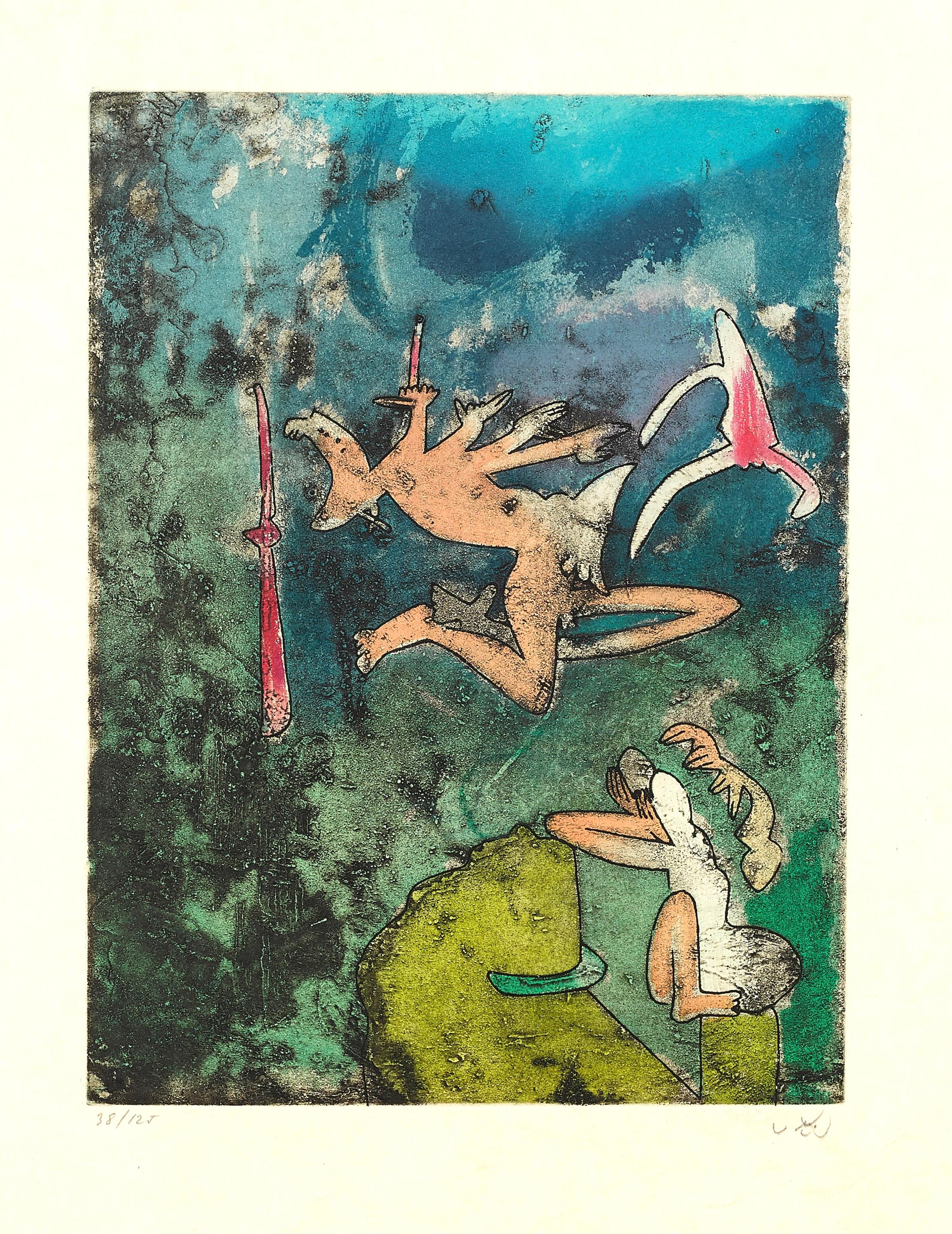 Composition (Sabatier 393), Centre Noeuds, Roberto Matta For Sale 4