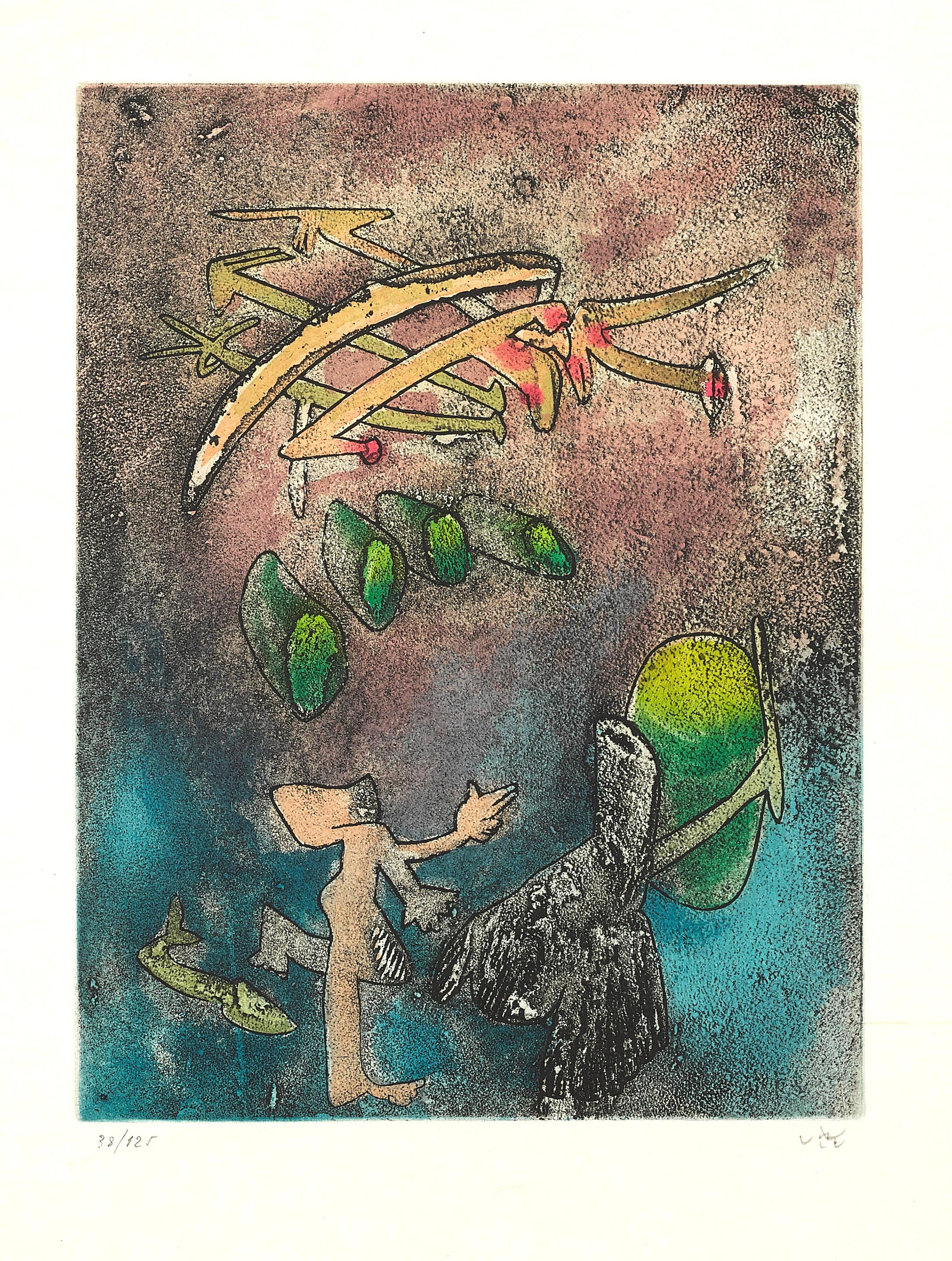 Composition (Sabatier 393), Centre Noeuds, Roberto Matta For Sale 4