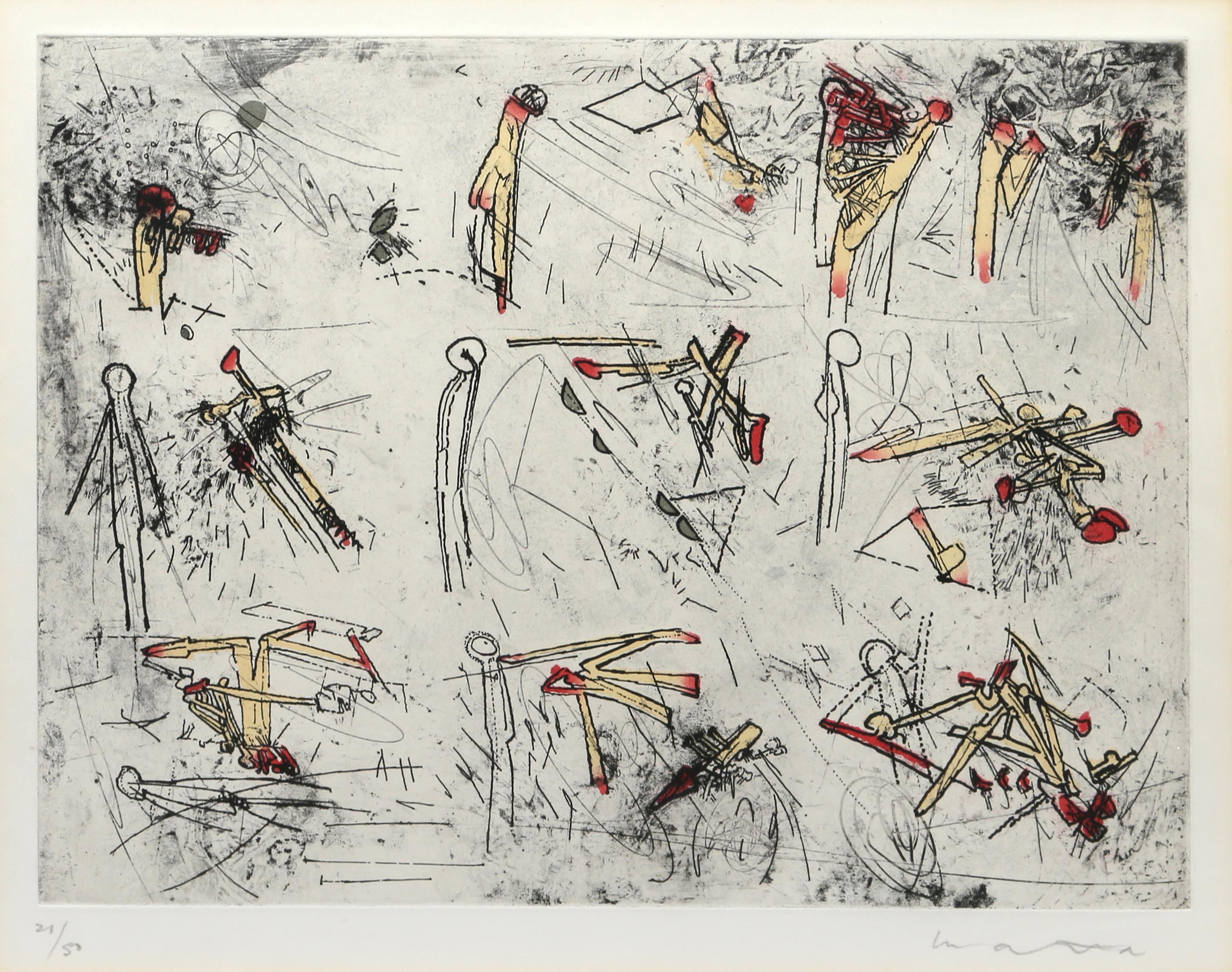 Cosmicstrip IV by Roberto Matta, Chilean (1911–2002)
Date: 1959
Etching, signed and numbered in pencil
Edition of 21/50
Image Size: 14.75 x 19.25 inches
Frame Size: 23.75 x 28 inches
Printer: Atelier Georges Visat
Publisher: Editions Allan Frumkin