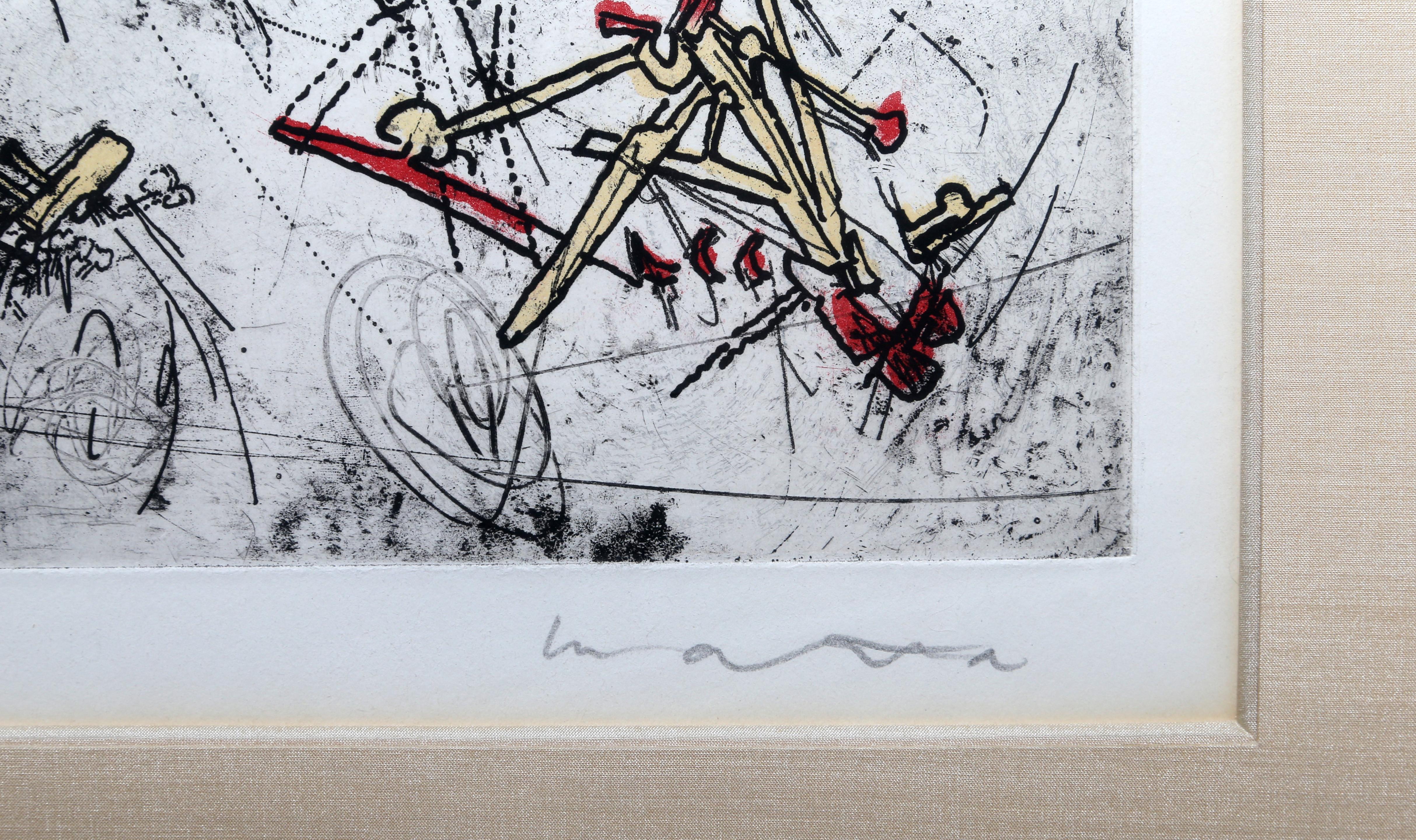 Cosmicstrip IV, Surrealist Aquatint Etching by Roberto Matta For Sale 2