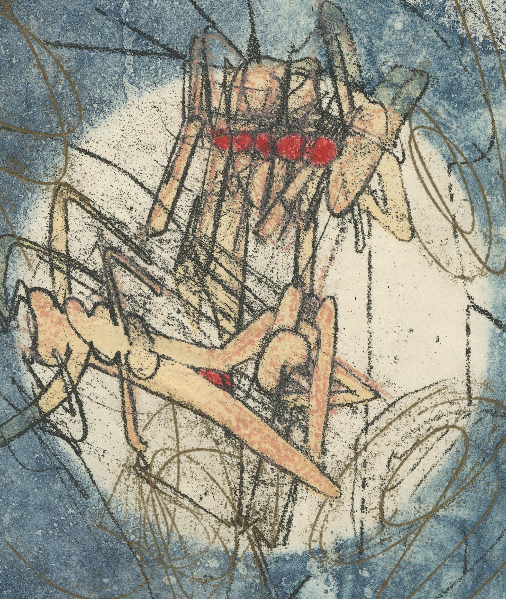 De trace de pas de trace de… - Print by Roberto Matta