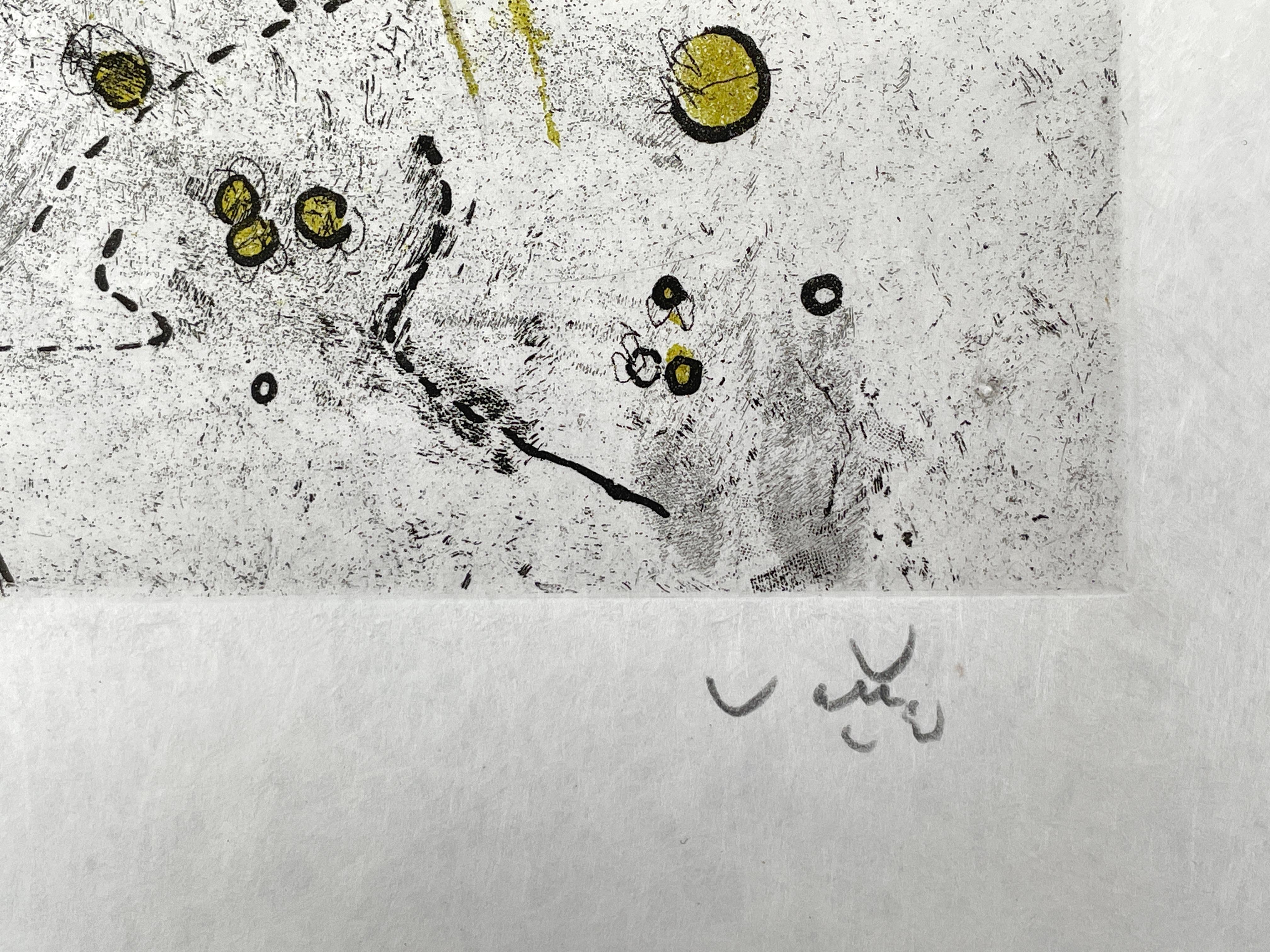 DRIOTE LIBEREES - Beige Abstract Print by Roberto Matta
