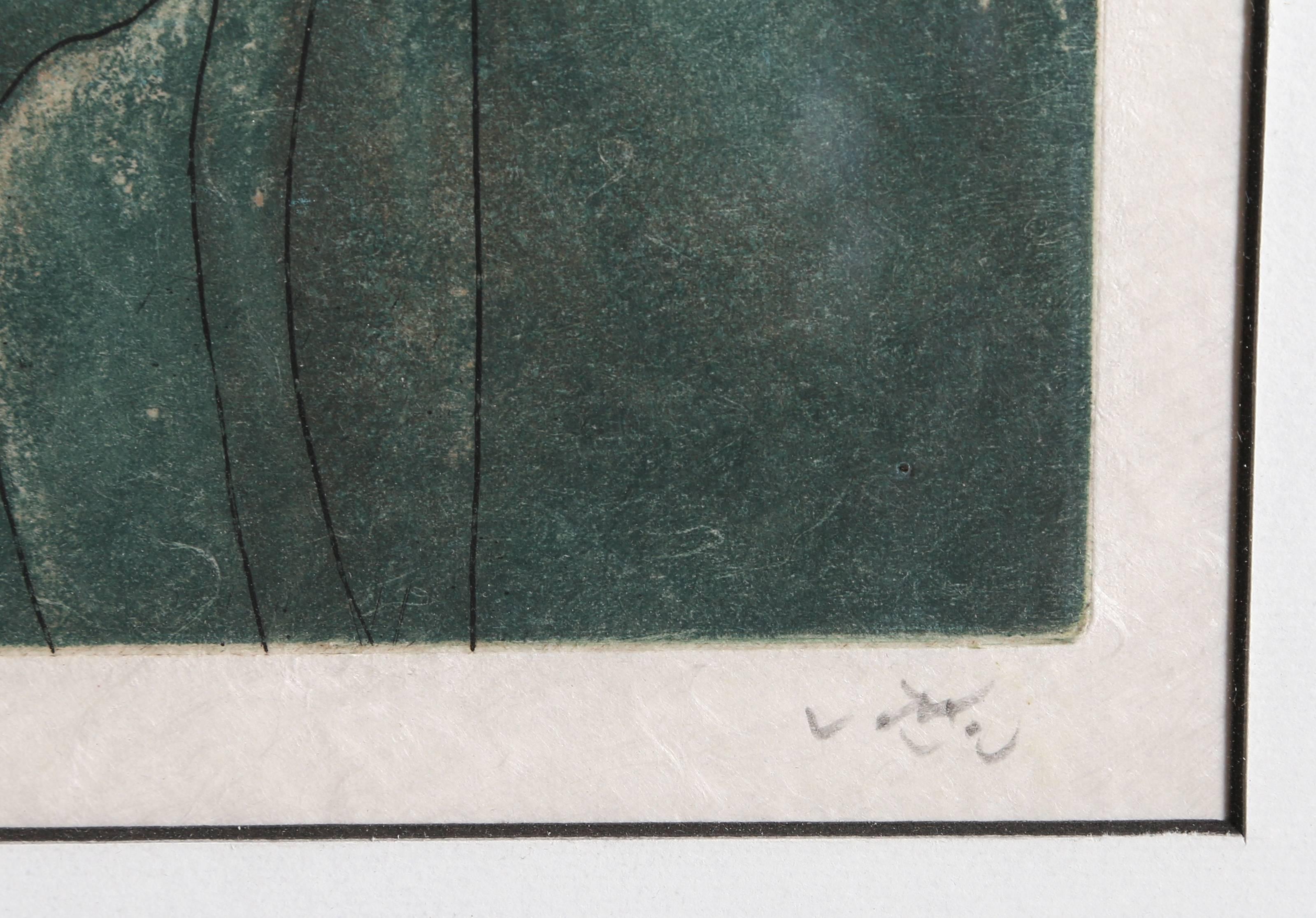 Epaisser de haut-mer d'Hom'mere II - L'Eautre, gravure à l'aquatinte par Matta - Print de Roberto Matta