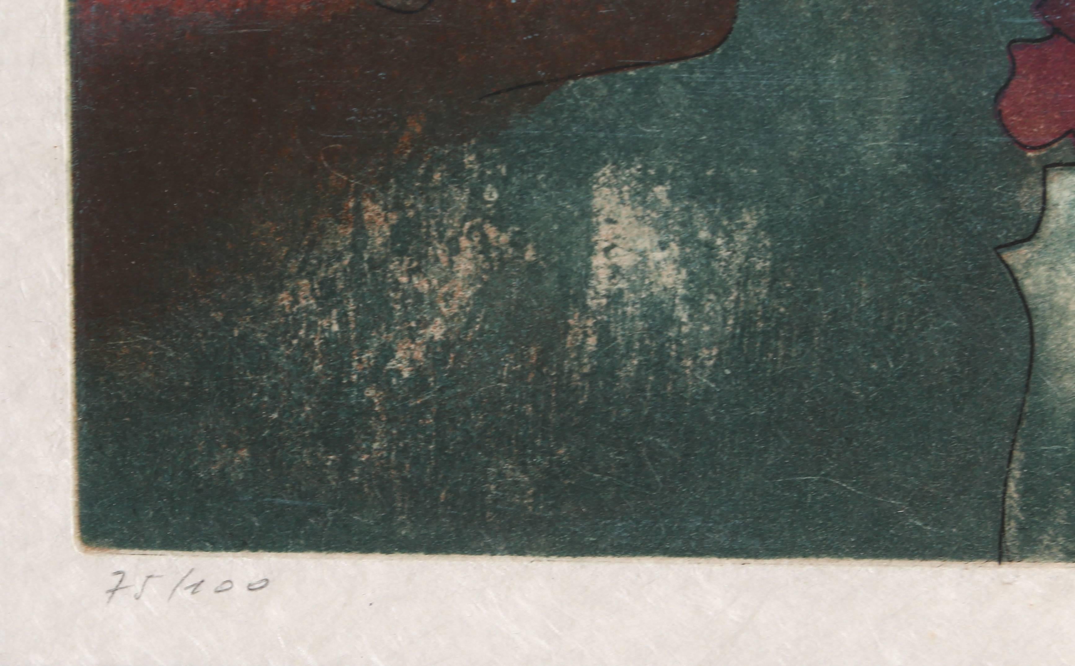 Epaisser de haut-mer von Hom'mere II - L'Eautre, Aquatinta-Radierung von Matta (Surrealismus), Print, von Roberto Matta