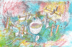 Espace de l'Espece, litografia surrealista di Roberto Matta