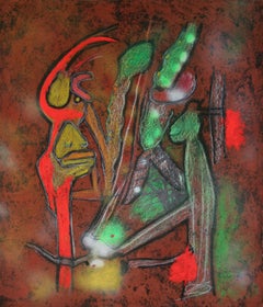 Il Albero Giovanne, Große surrealistische Karborund-Radierung von Roberto Matta