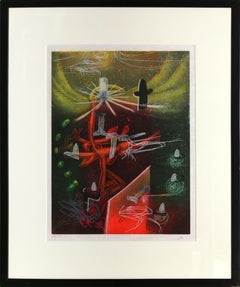 Je Fixe des Vertiges, Surrealist Aquatint Etching by Roberto Matta