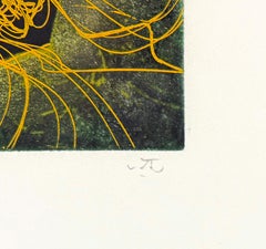 L' Explosion Qui Eclaire Mon Abime (acquatinta e acquaforte firmata incorniciata)