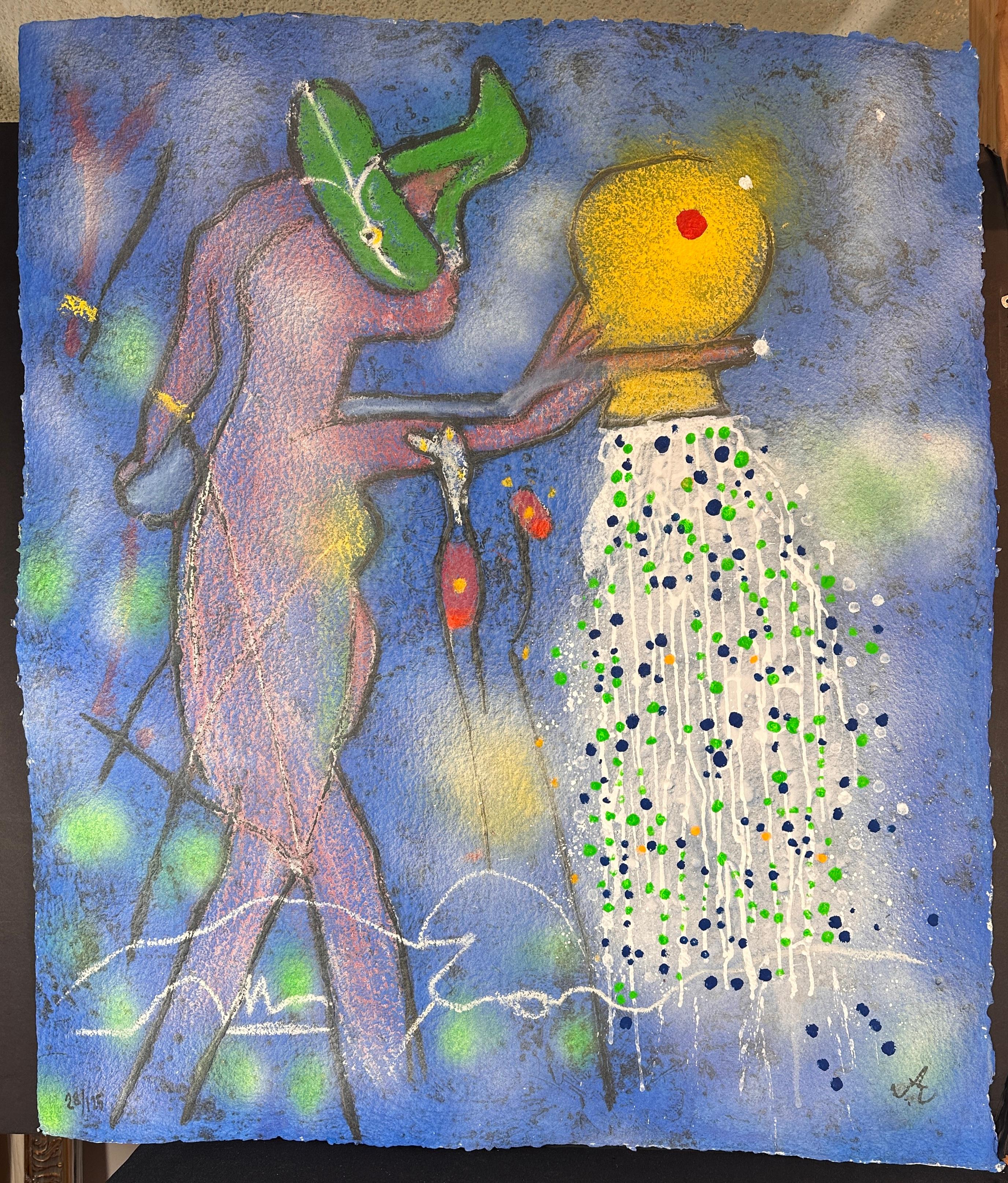 Abstract Print Roberto Matta - Aqua Vita de La Dulce