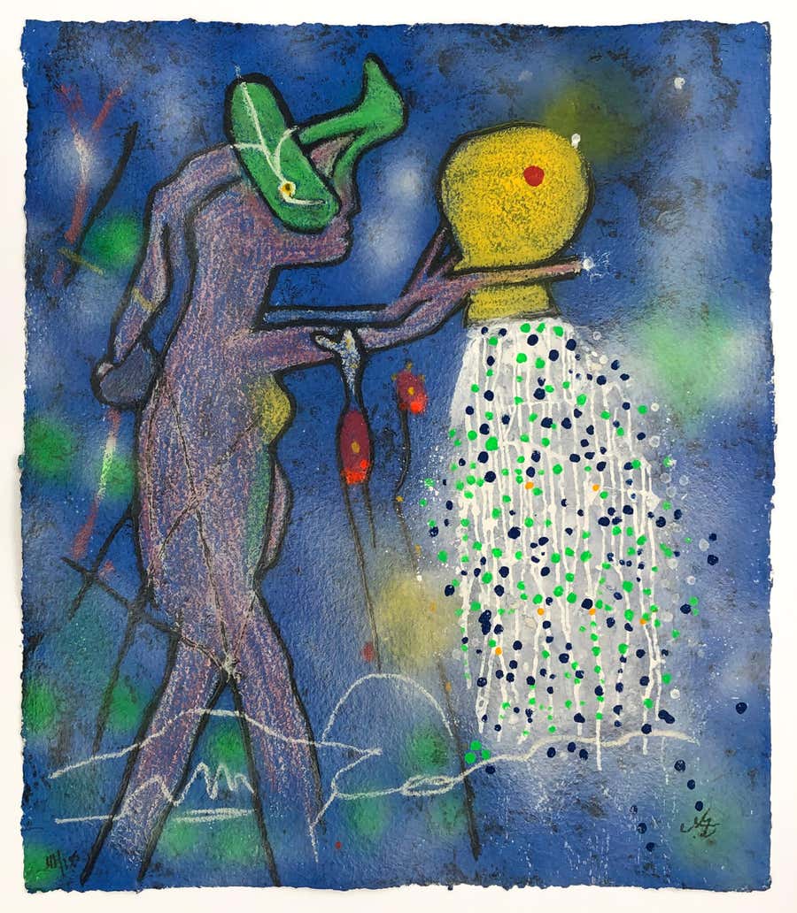 La Dulce Aqua Vita, Large Signed Carborundum Etching on Handmade Paper, 2002