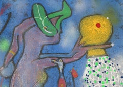 La Dulce Aqua Vita, Signed Surrealist Etching by Roberto Matta