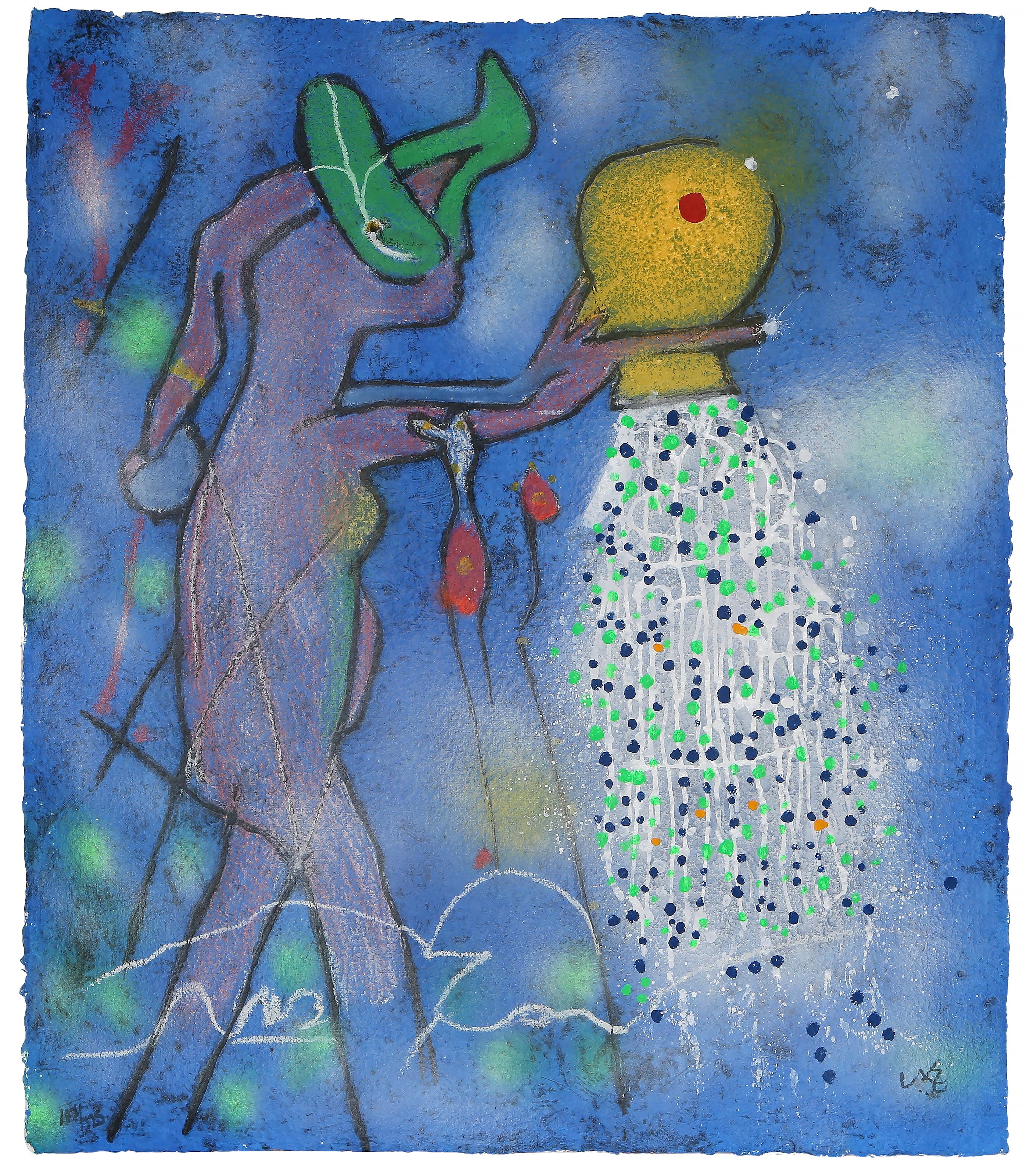 La Dulce Aqua Vita, Signed Surrealist Etching by Roberto Matta