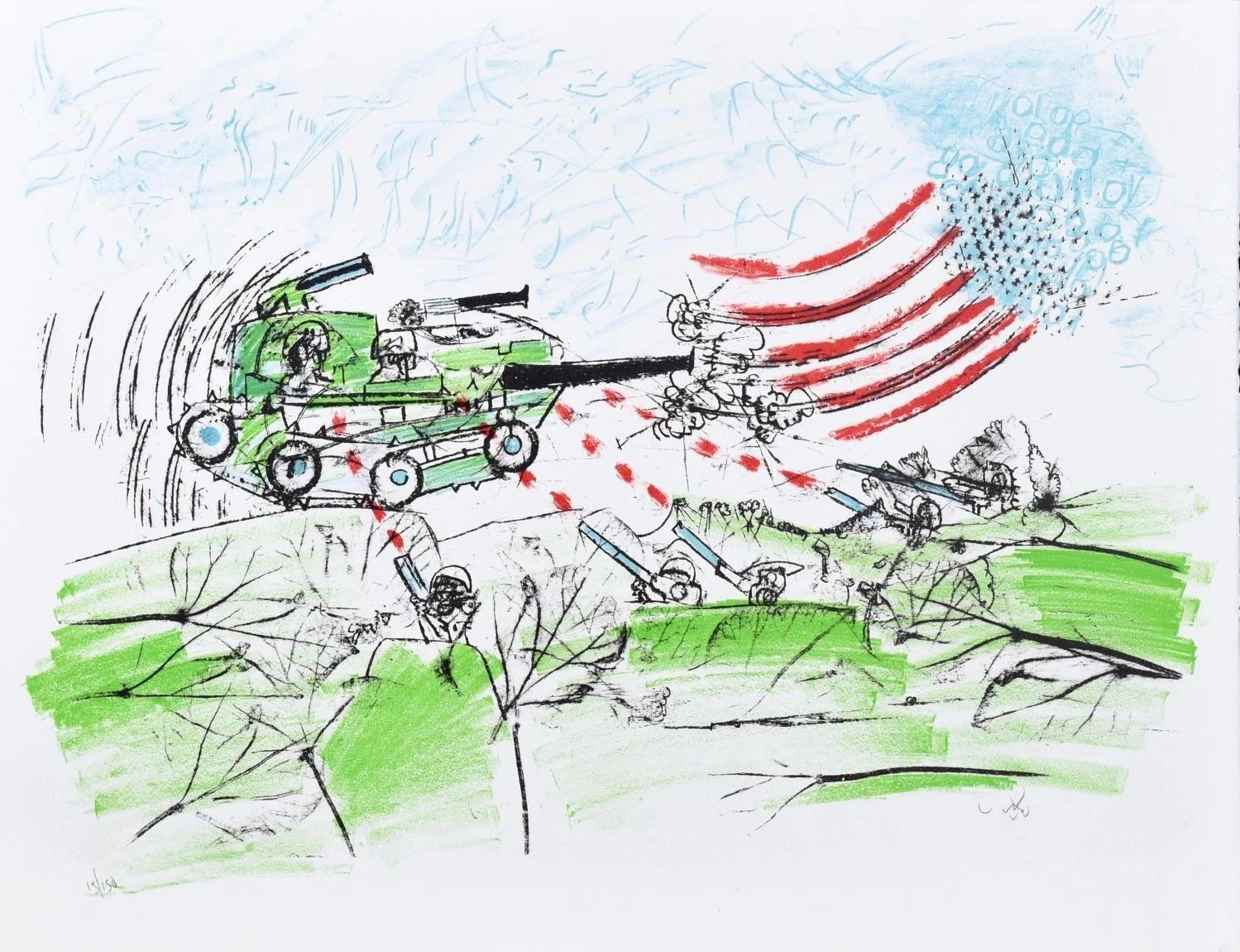 La Guerre (The War) - Print by Roberto Matta