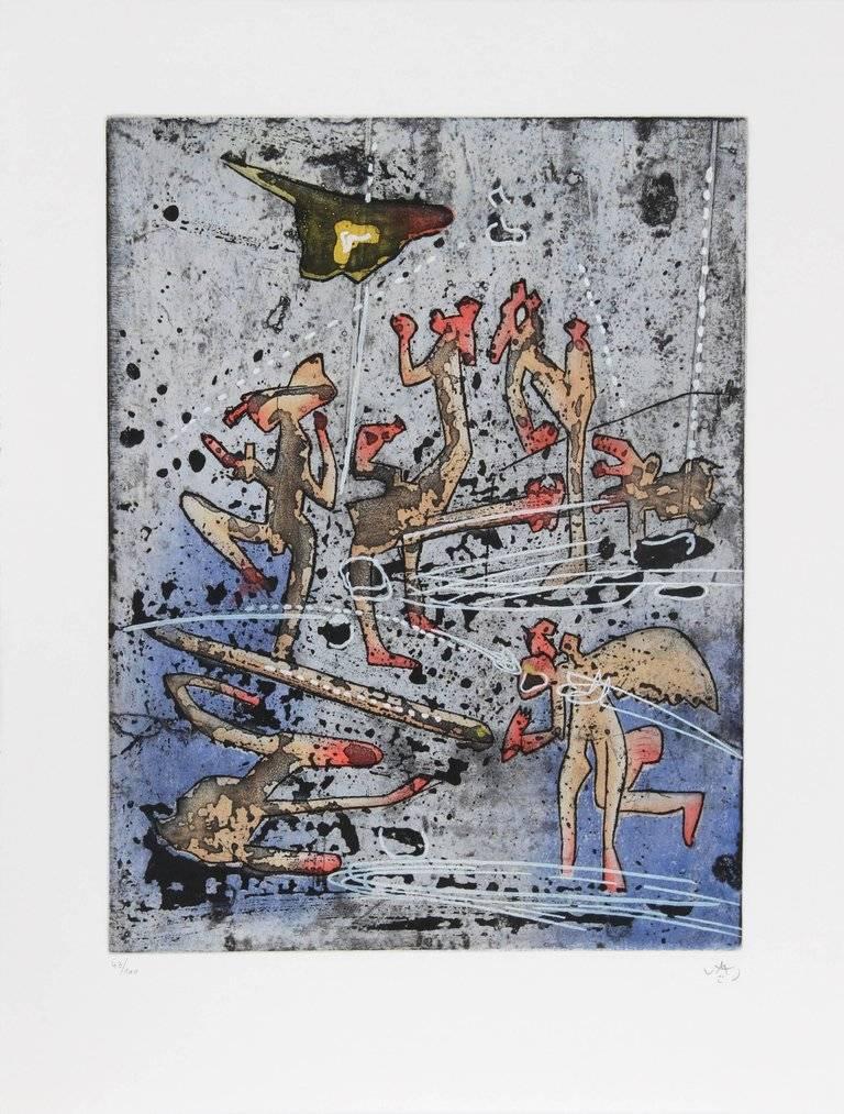 L'ame du Tarot de Theleme Portfolio of 5 Aquatint Etchings by Matta For Sale 1