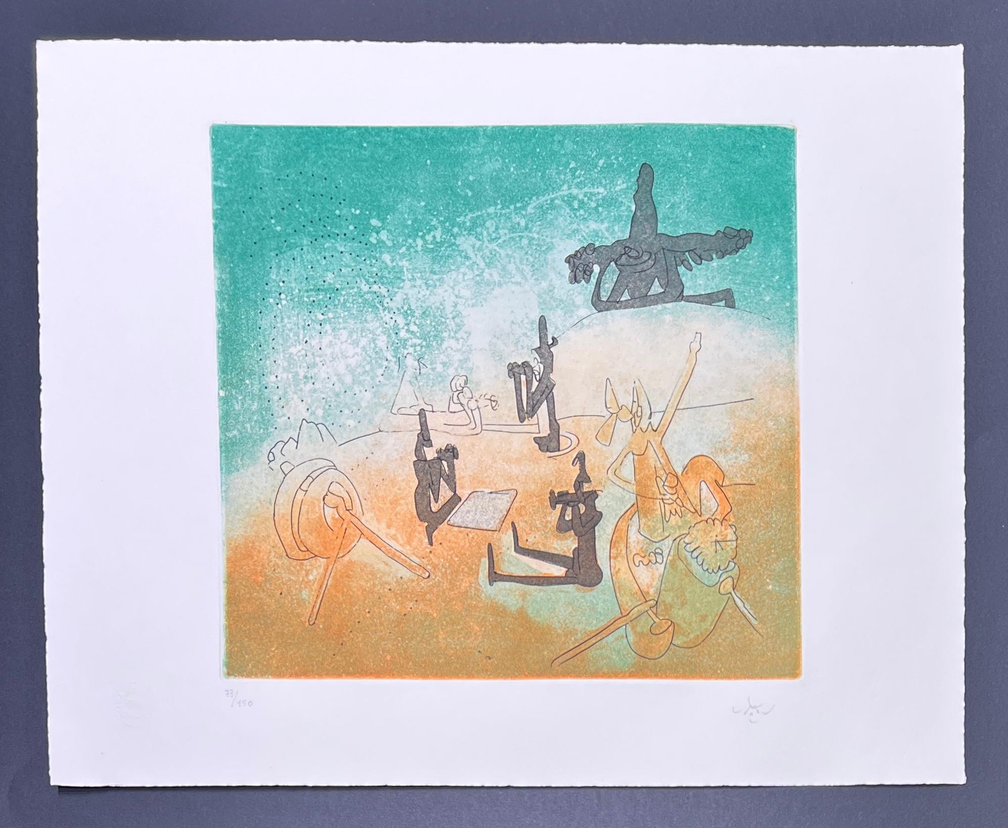 Matta - Autoapocalipse (folder containing four etchings and aquatint on paper) - Abstract Print by Roberto Matta