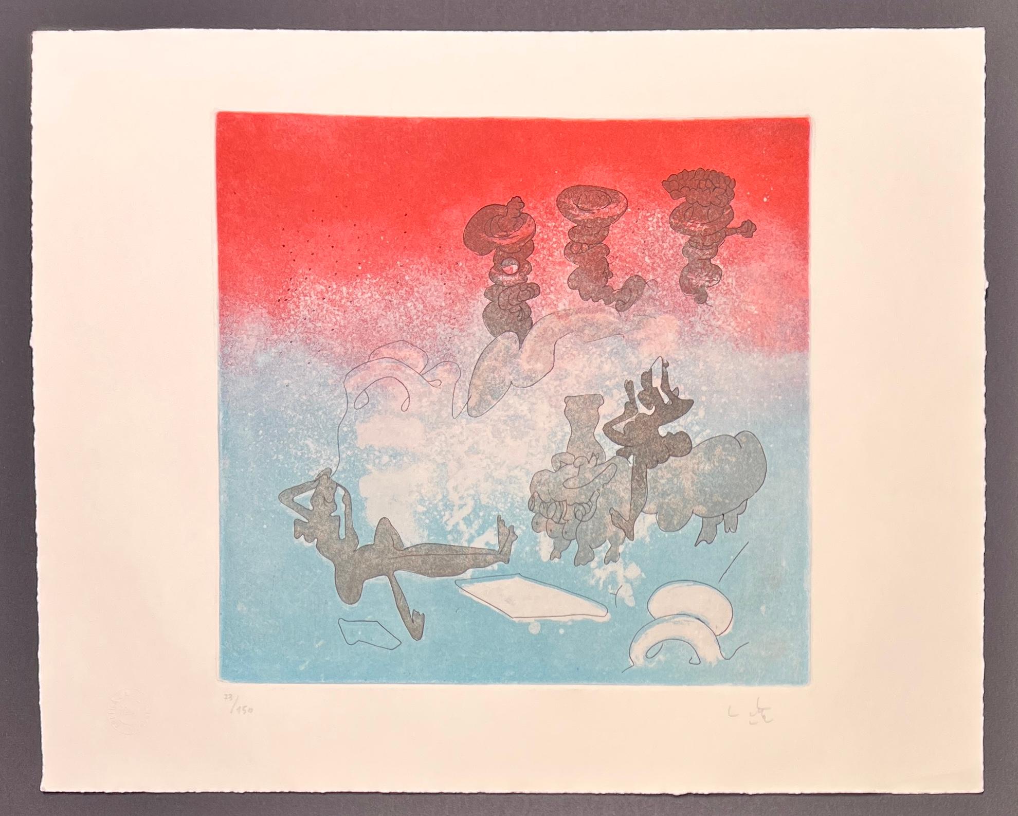Matta - Autoapocalipse (folder containing four etchings and aquatint on paper) For Sale 1