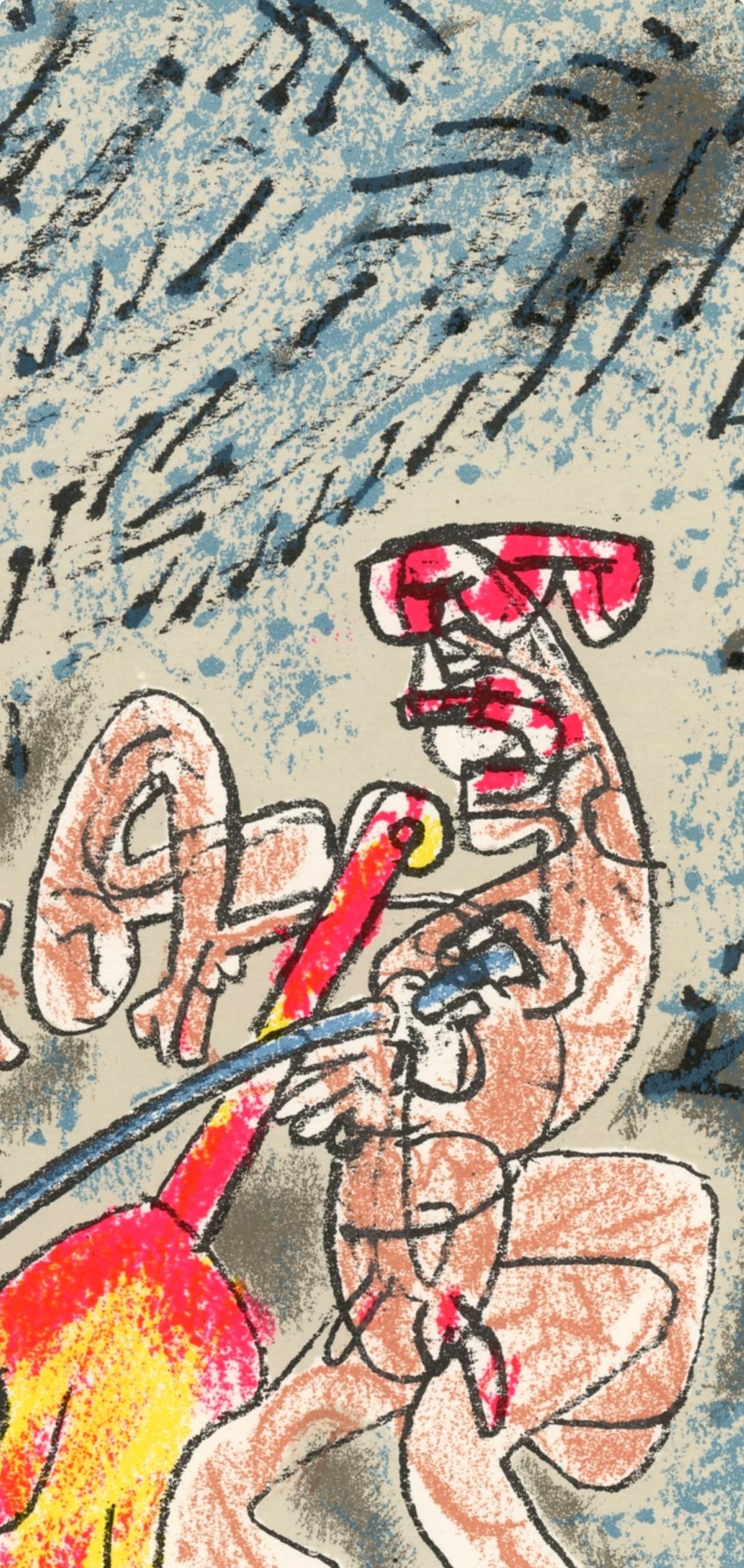Matta, Composition, Ediciones Polígrafa, Redfern Gallery (after) - Beige Abstract Print by Roberto Matta