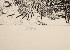 Max Clarac-Serou vous presente ses meilleurs voeux, Etching by Roberto Matta