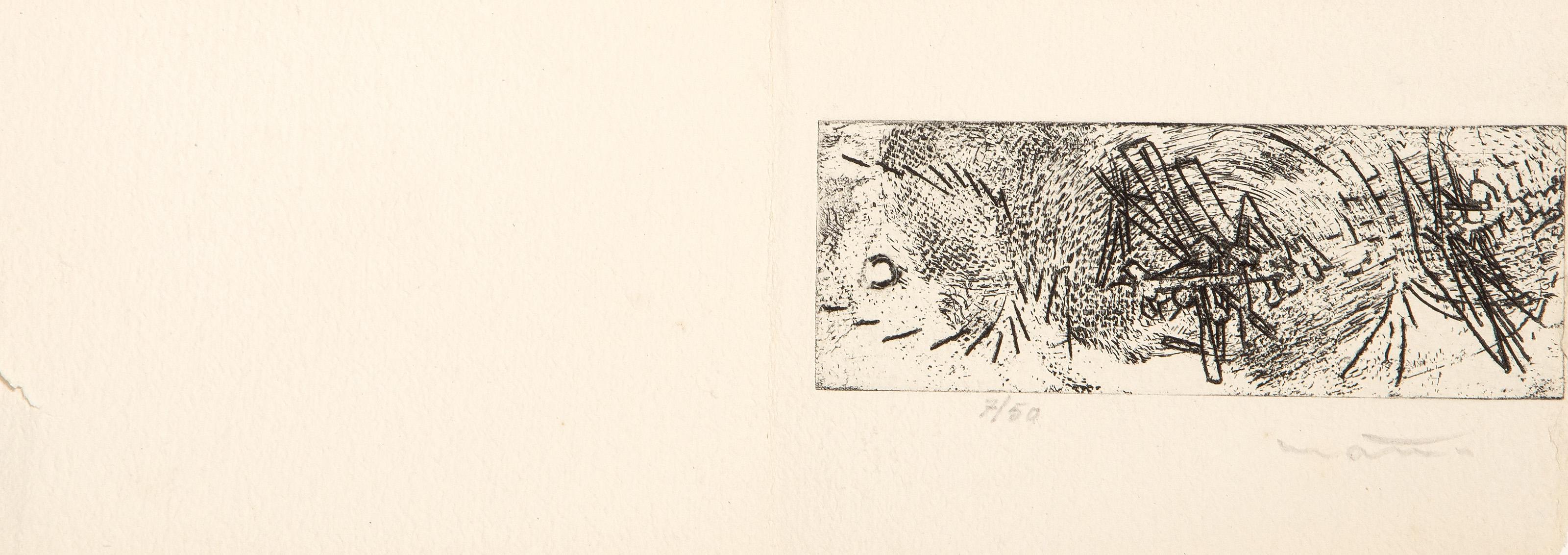 Max Clarac-Serou vous presente ses meilleurs voeux, Etching by Roberto Matta For Sale 3