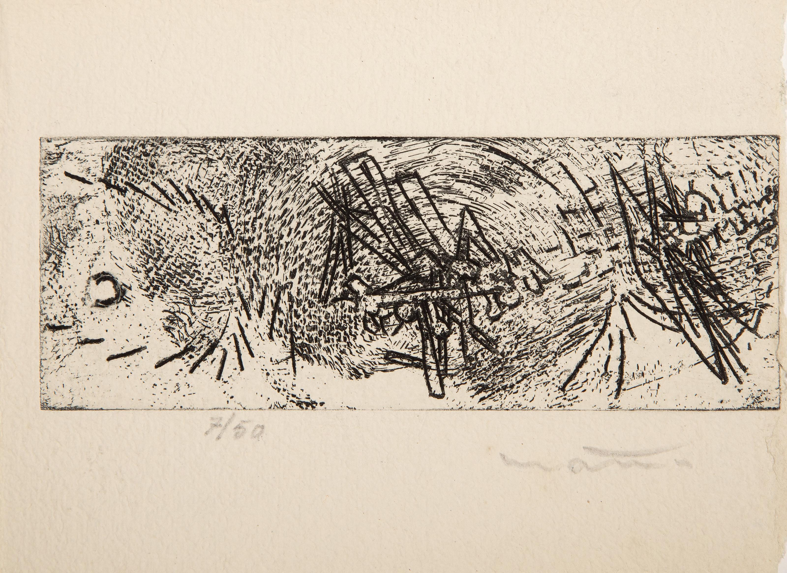 Max Clarac-Serou vous presente ses meilleurs voeux, Aguafuerte de Roberto Matta